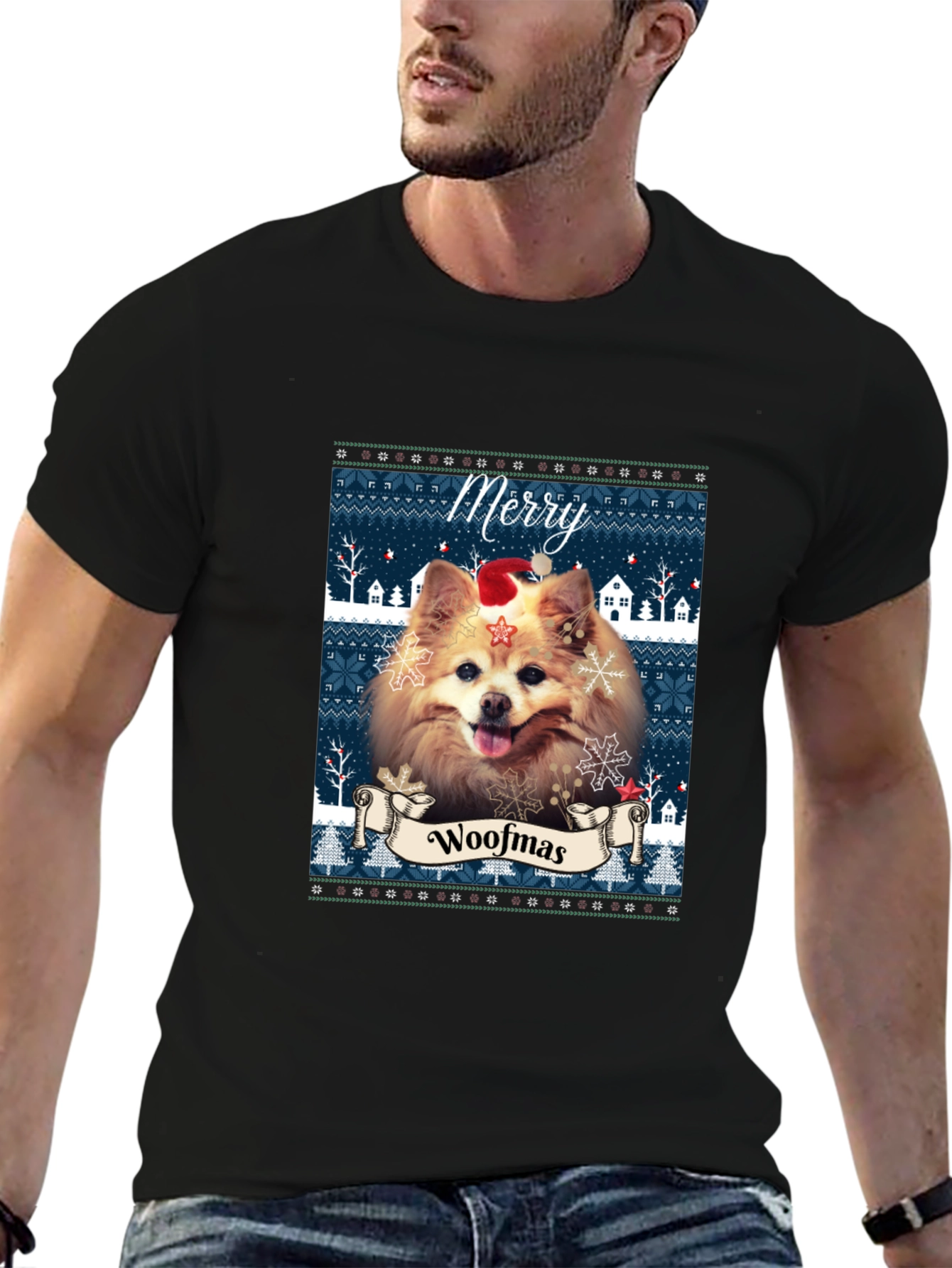 Merry Woofmas Dog T-Shirt