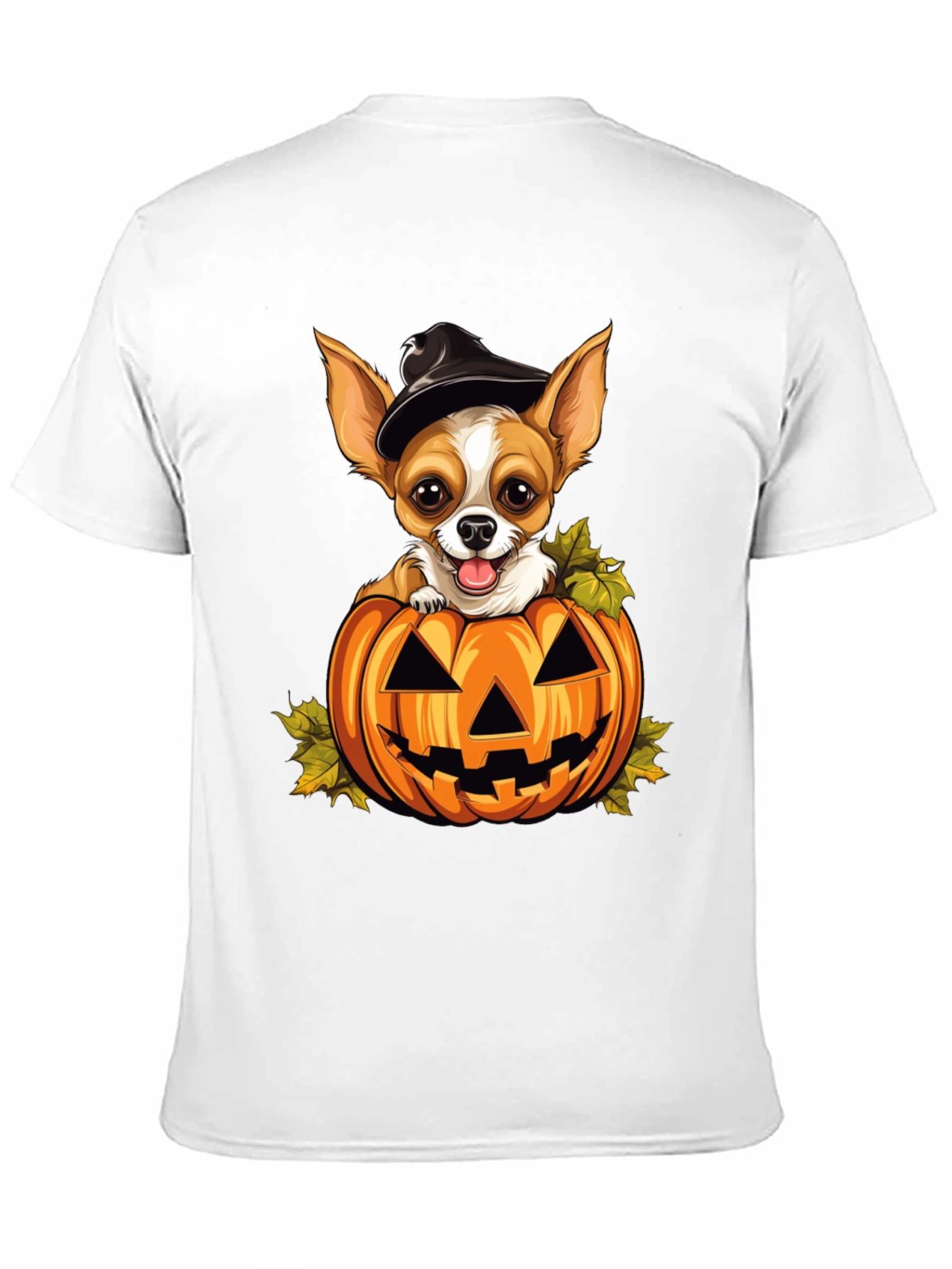 Halloween Chihuahua in Pumpkin T-Shirt
