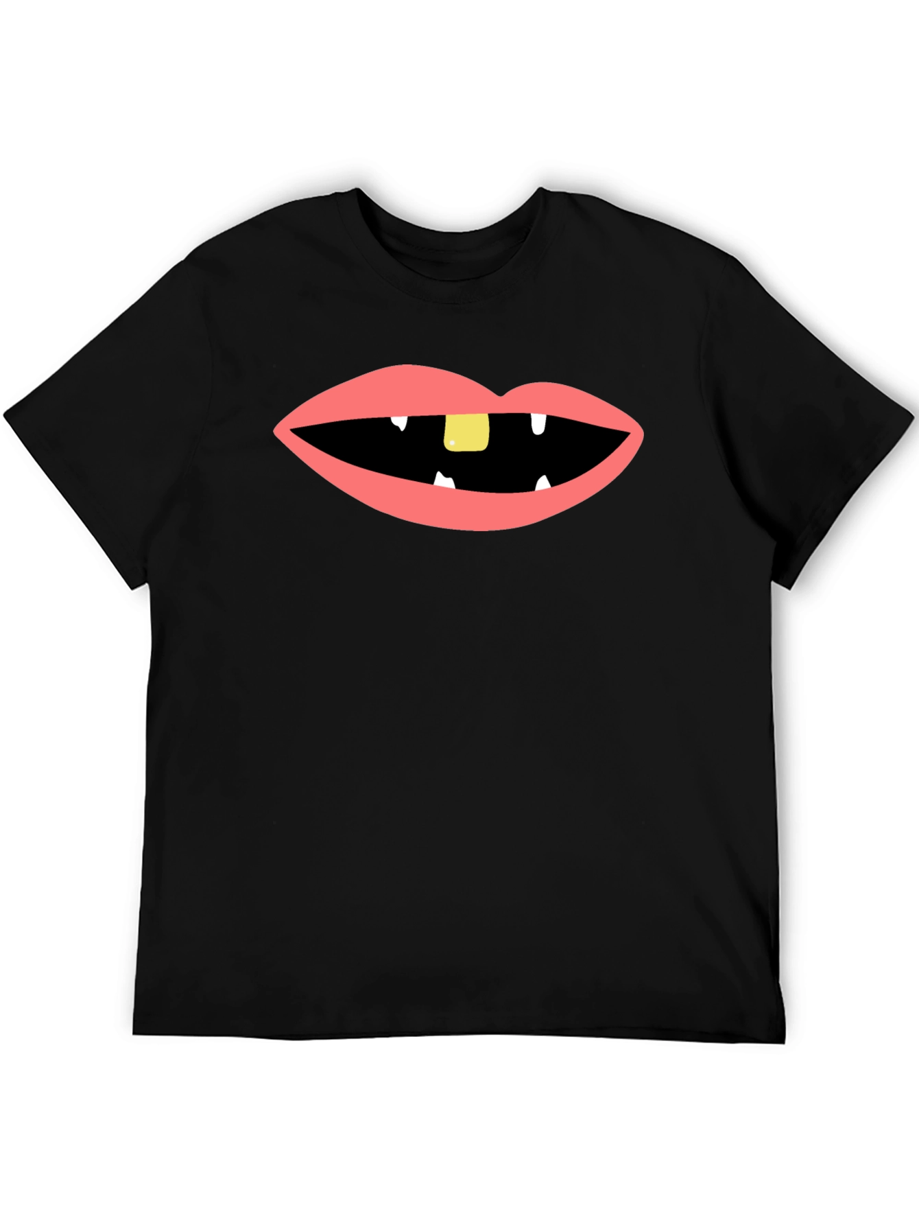 Funny Mouth Black T-Shirt