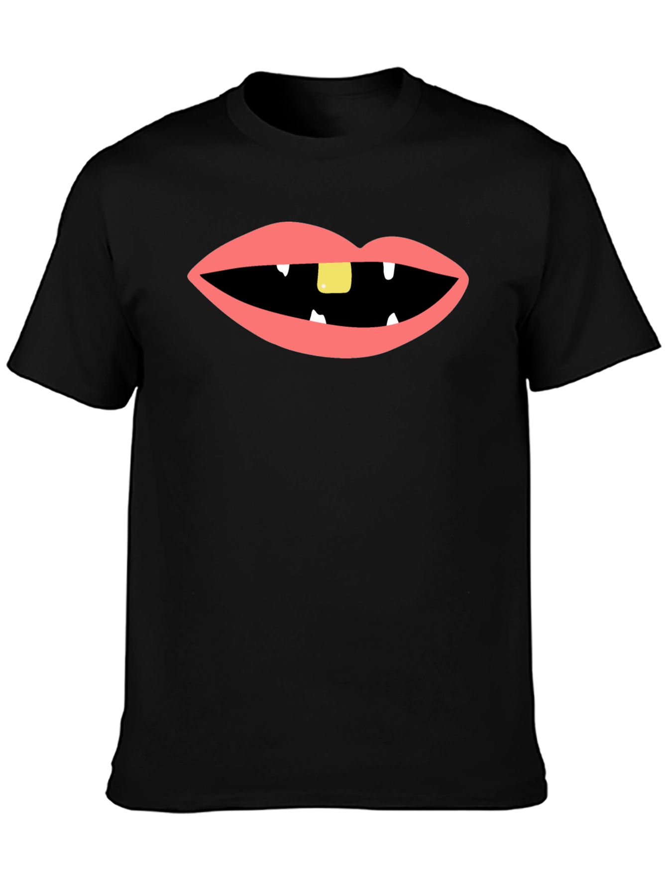 Funny Mouth Black T-Shirt