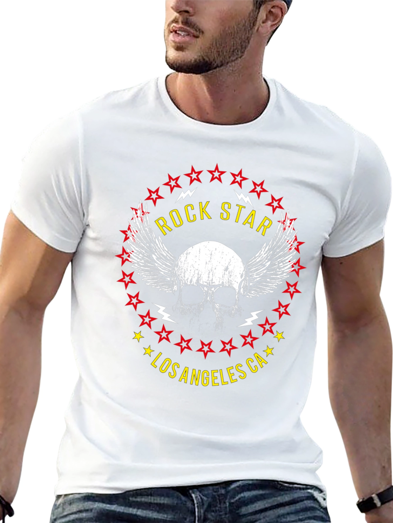 Rock Star Los Angeles CA Graphic T-Shirt