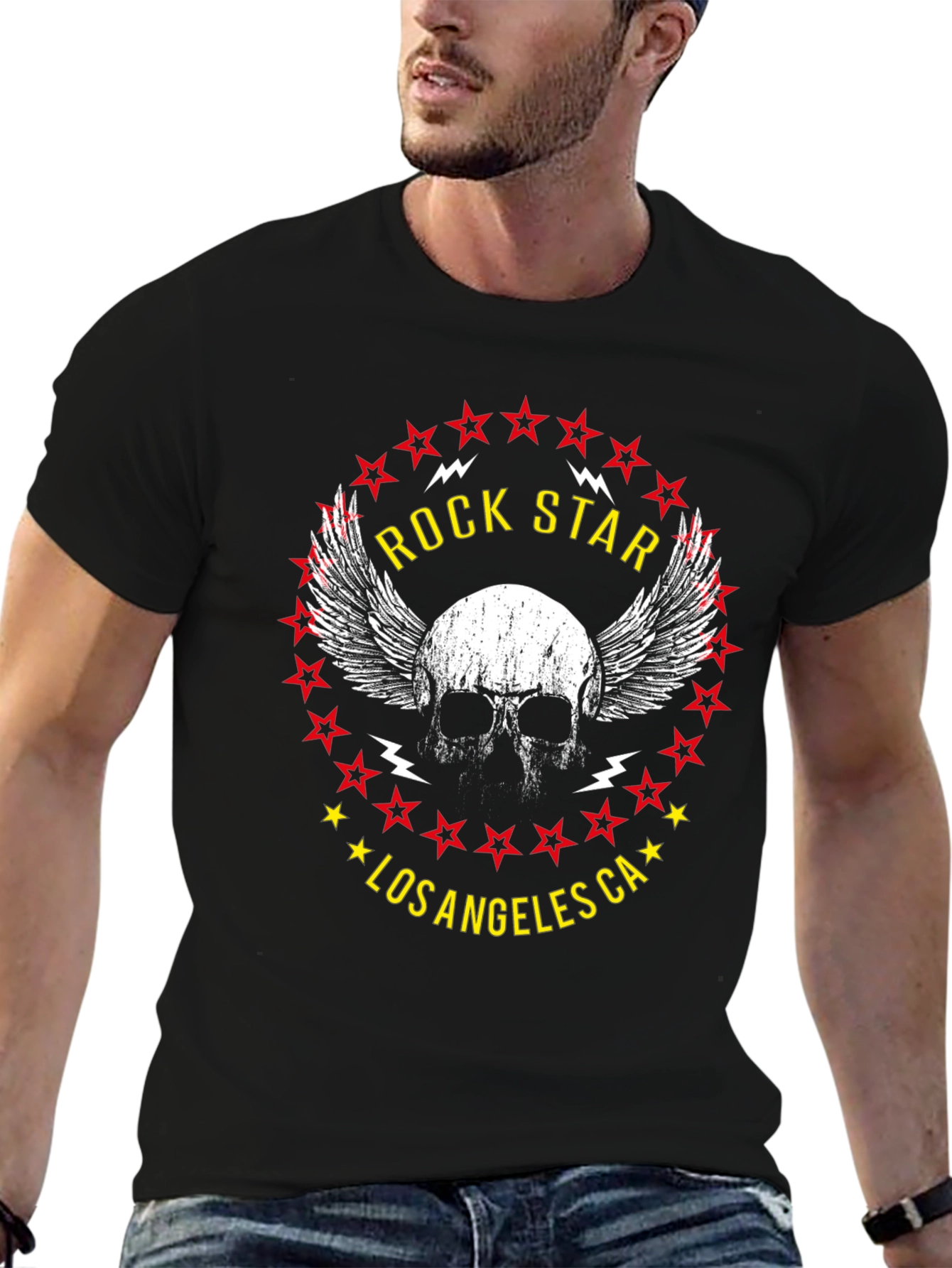 Rock Star Los Angeles CA Graphic T-Shirt