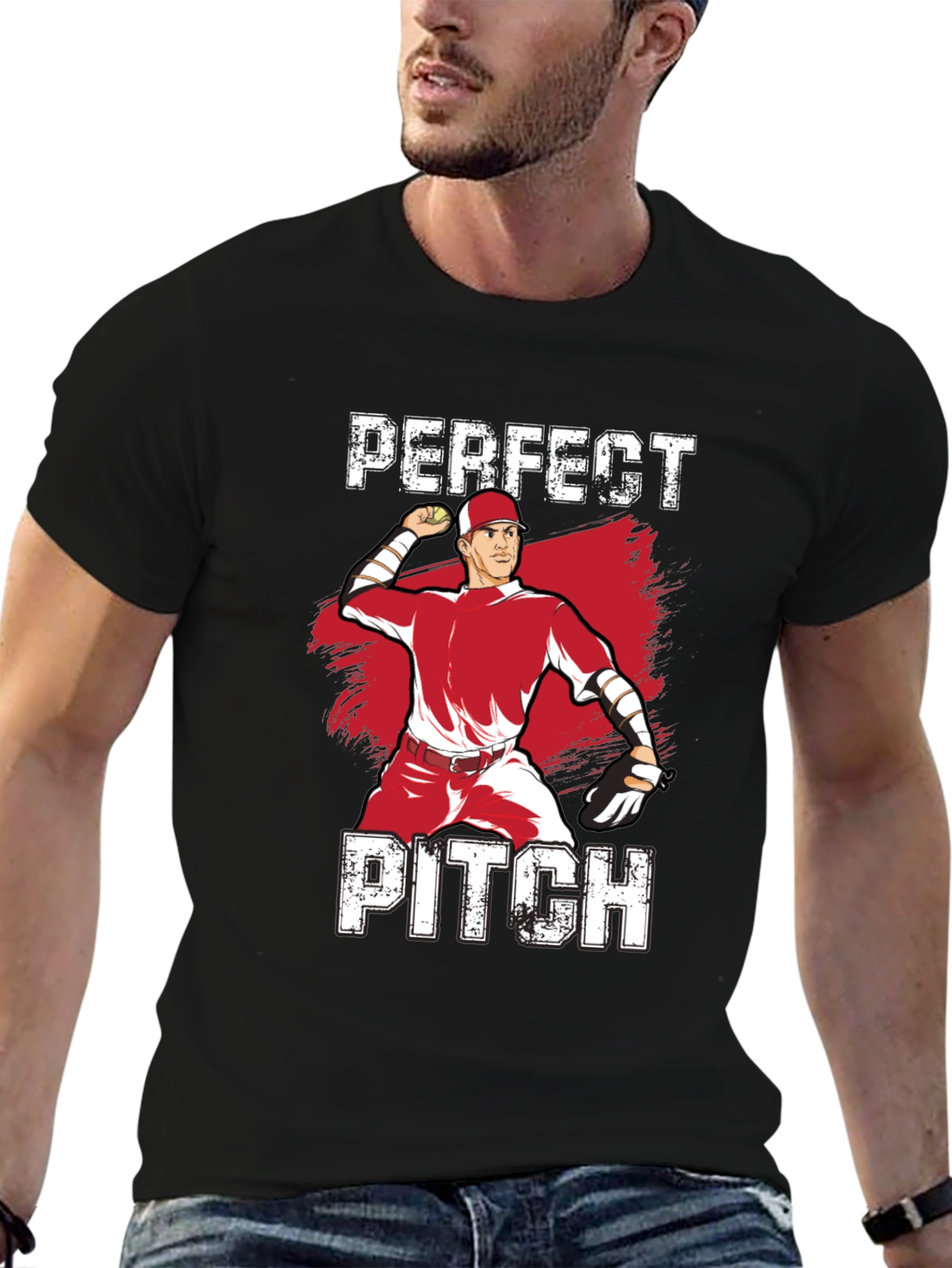 Perfect Pitch Baseball Graphic T-Shirt