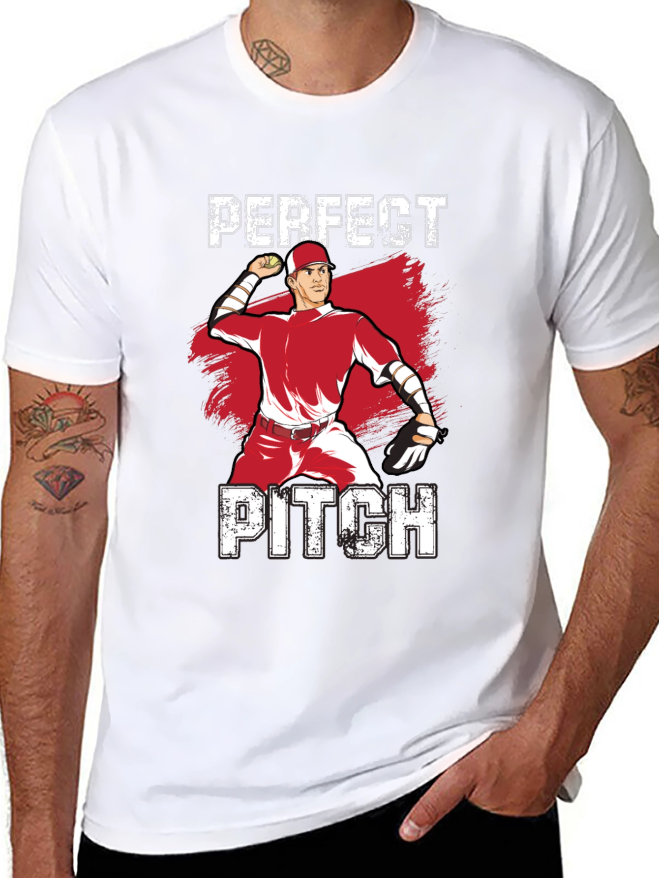 Perfect Pitch Baseball Graphic T-Shirt