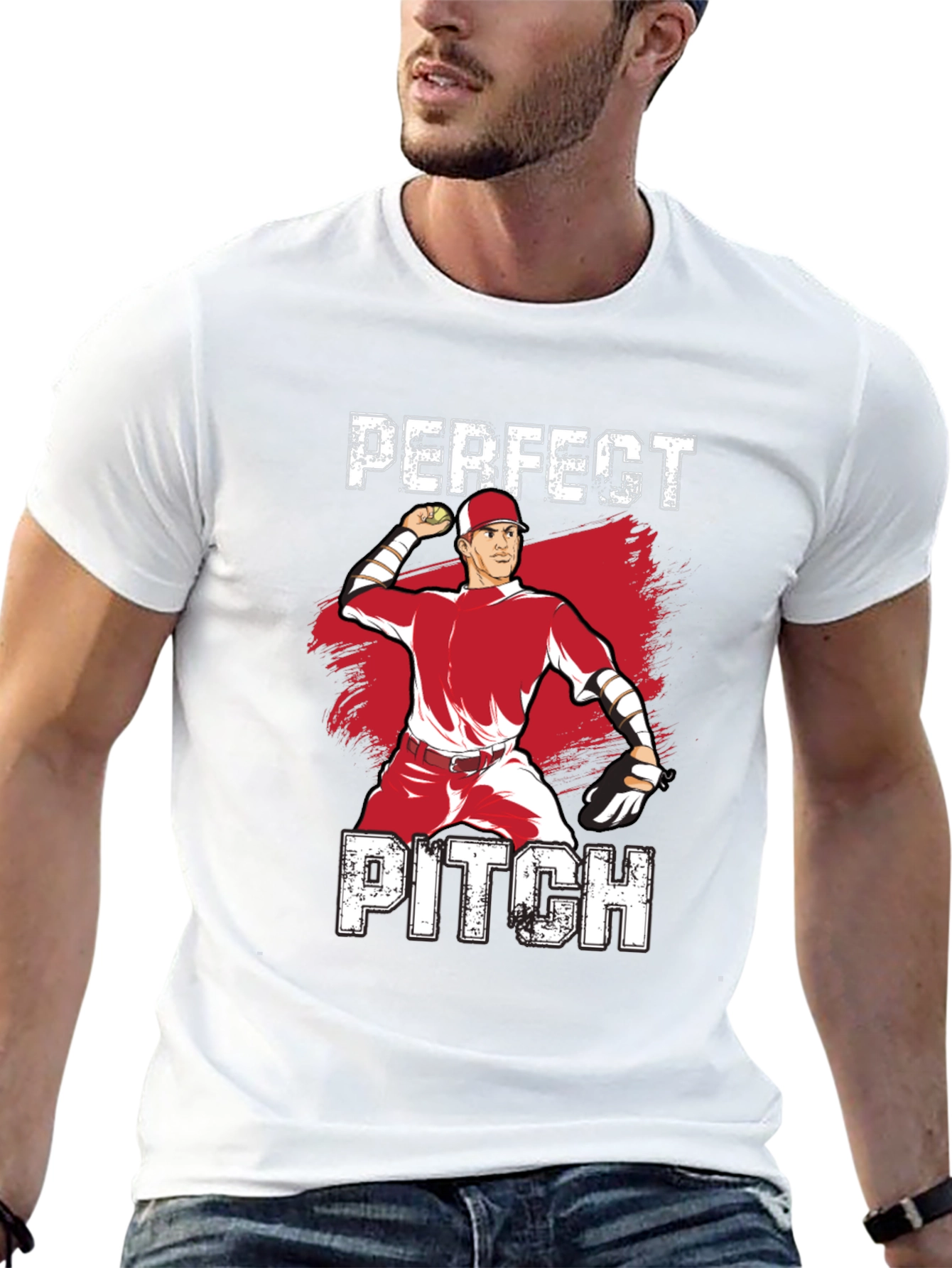 Perfect Pitch Baseball Graphic T-Shirt