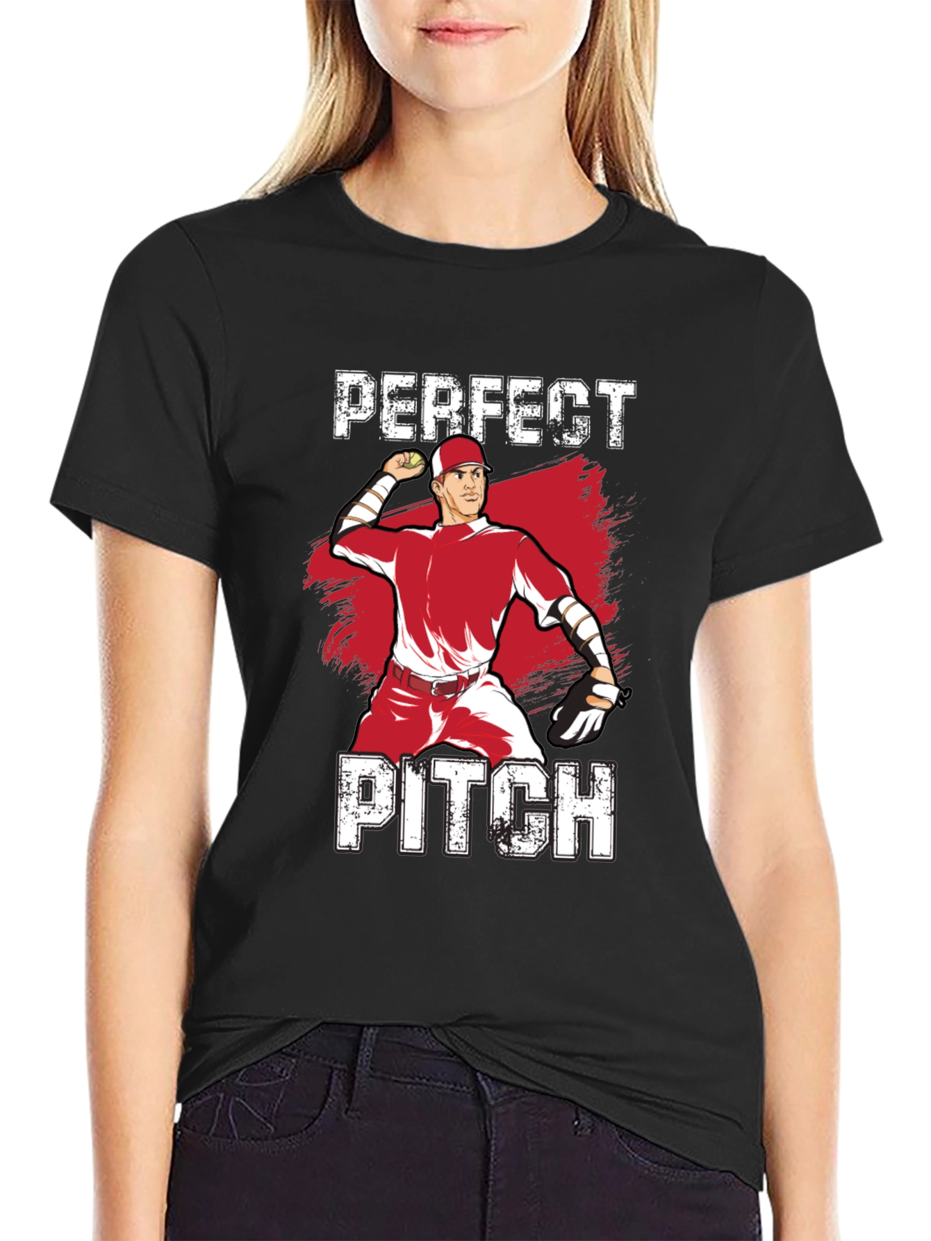 Perfect Pitch Baseball Graphic T-Shirt