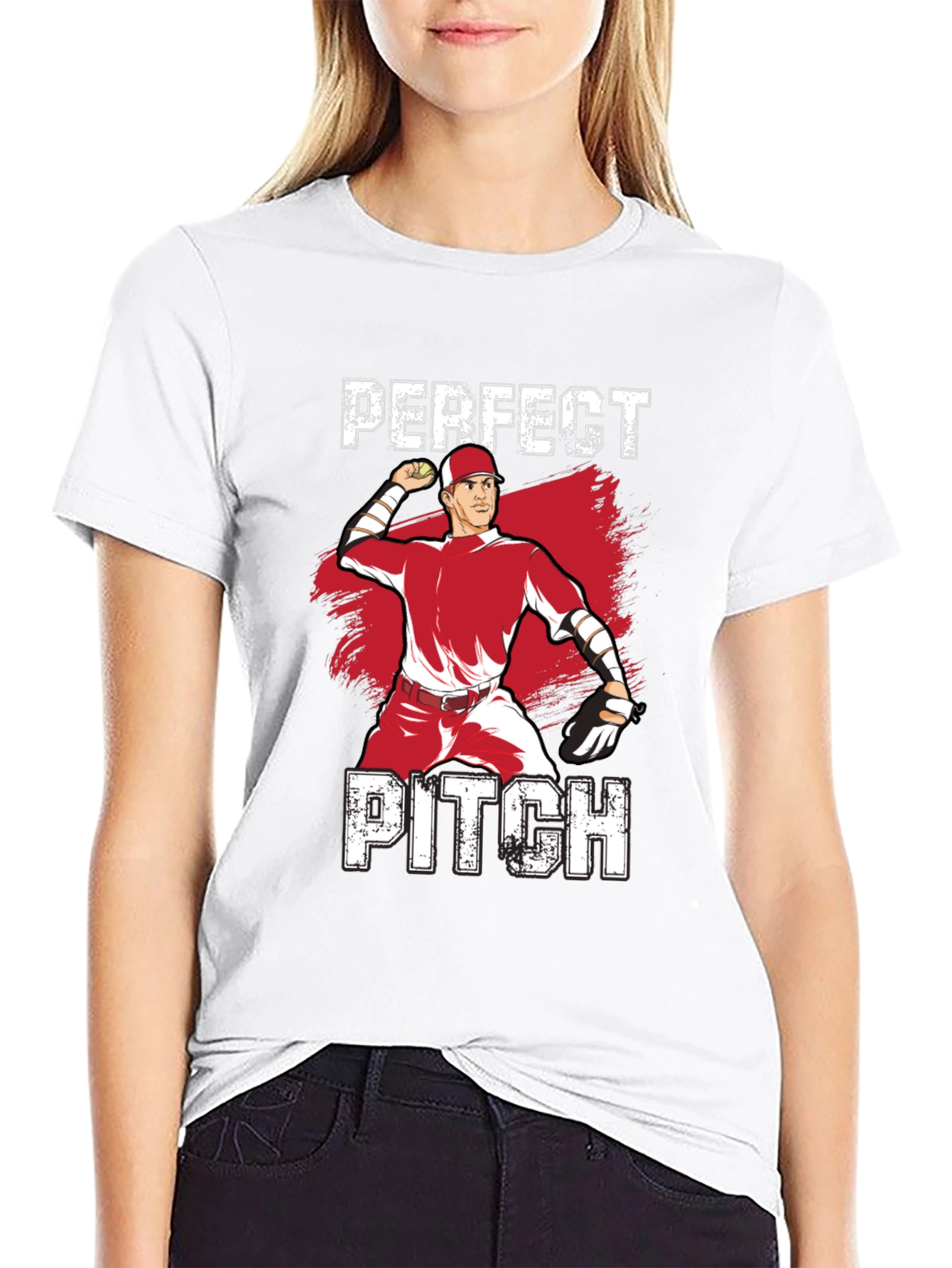Perfect Pitch Baseball Graphic T-Shirt