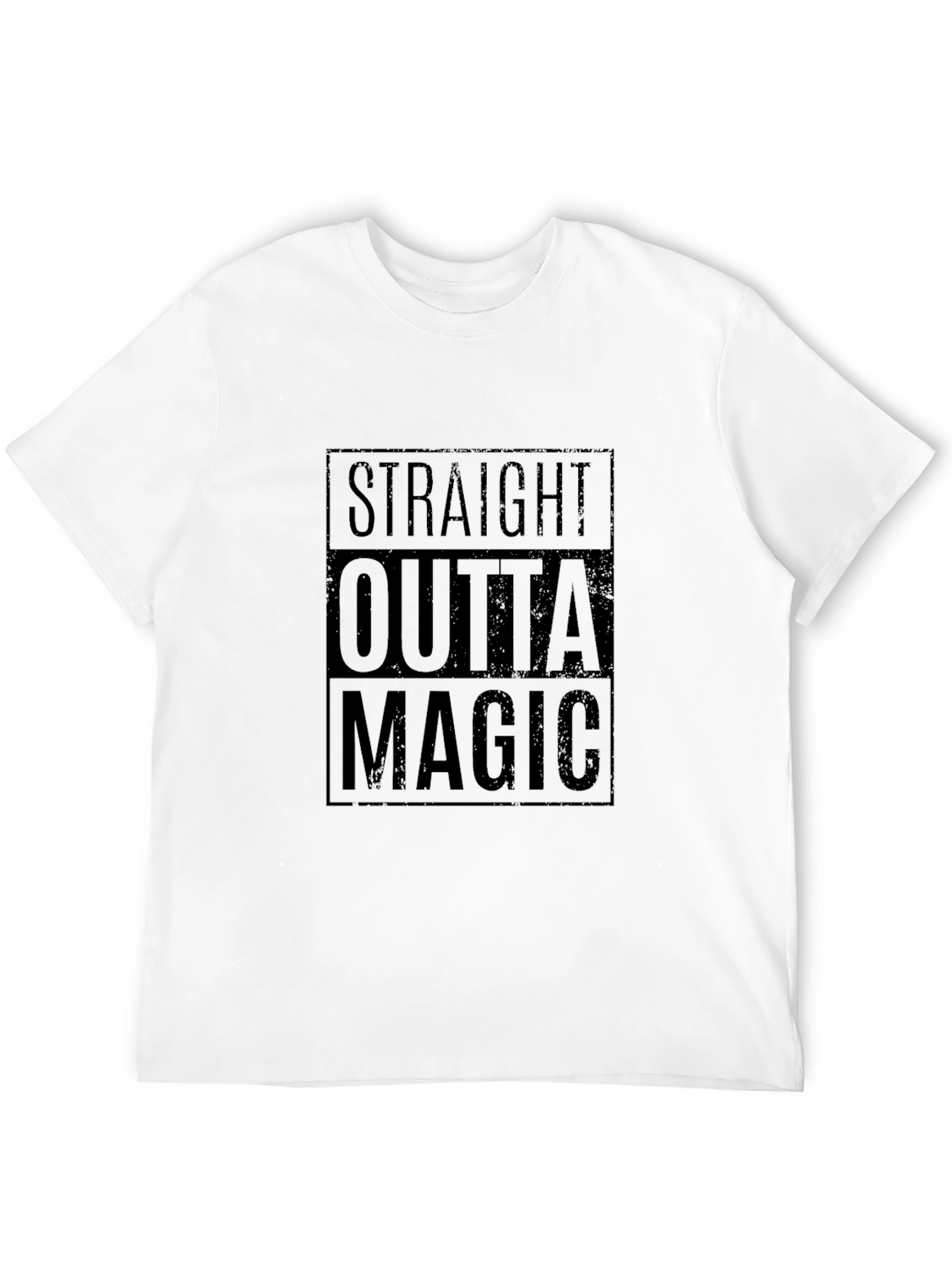 Straight Outta Magic Black Graphic T-Shirt