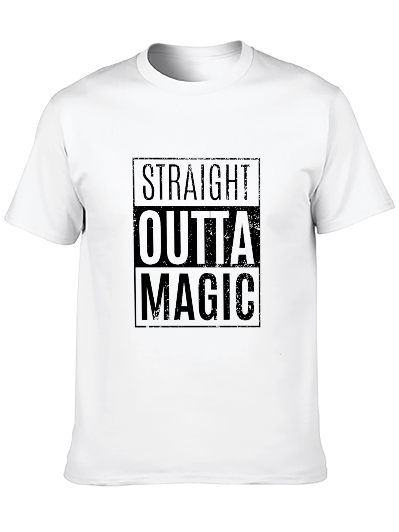 Straight Outta Magic Black Graphic T-Shirt