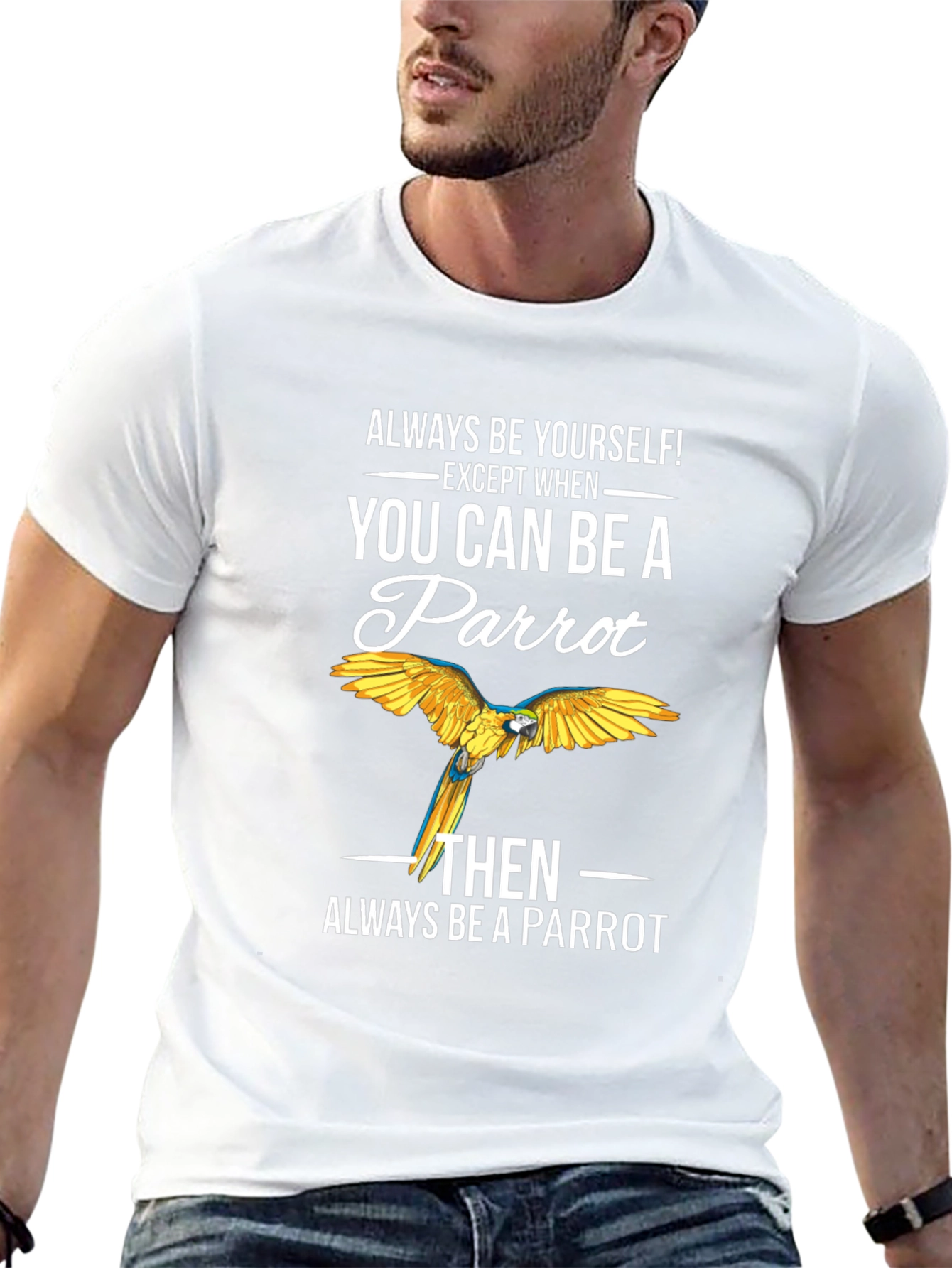 Always Be Yourself Parrot Graphic T-Shirt