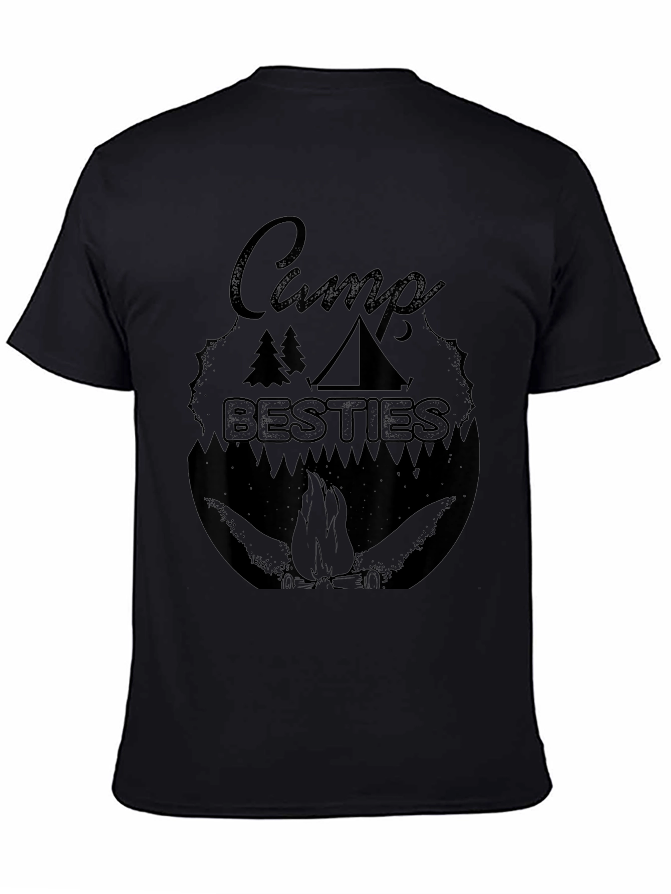 Camp Besties Graphic Tee - Black Camping T-Shirt