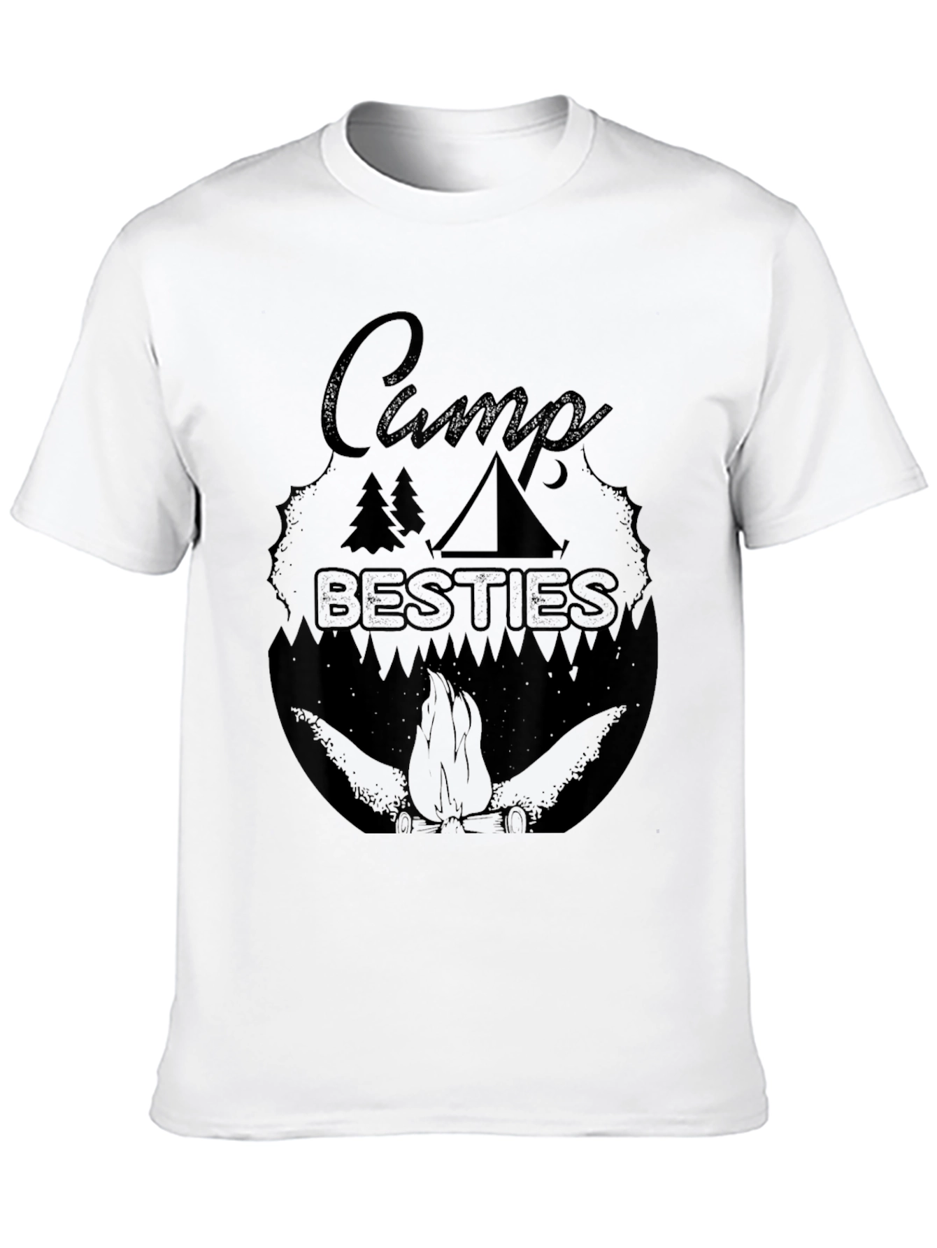 Camp Besties Graphic Tee - Black Camping T-Shirt