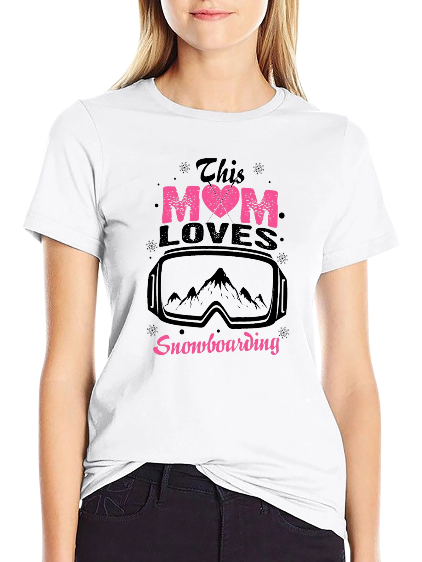 Snowboarding Mom Tee - This Mom Loves Snowboarding