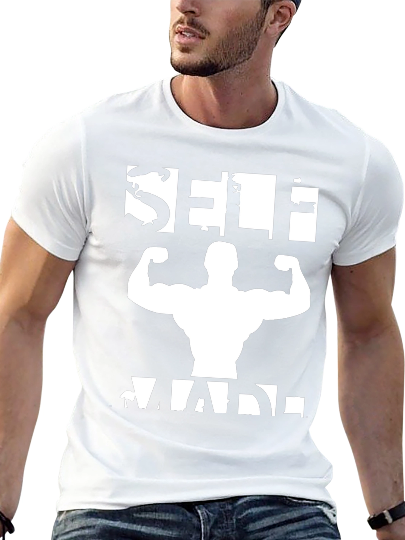 Self Made Bodybuilding Graphic Tee