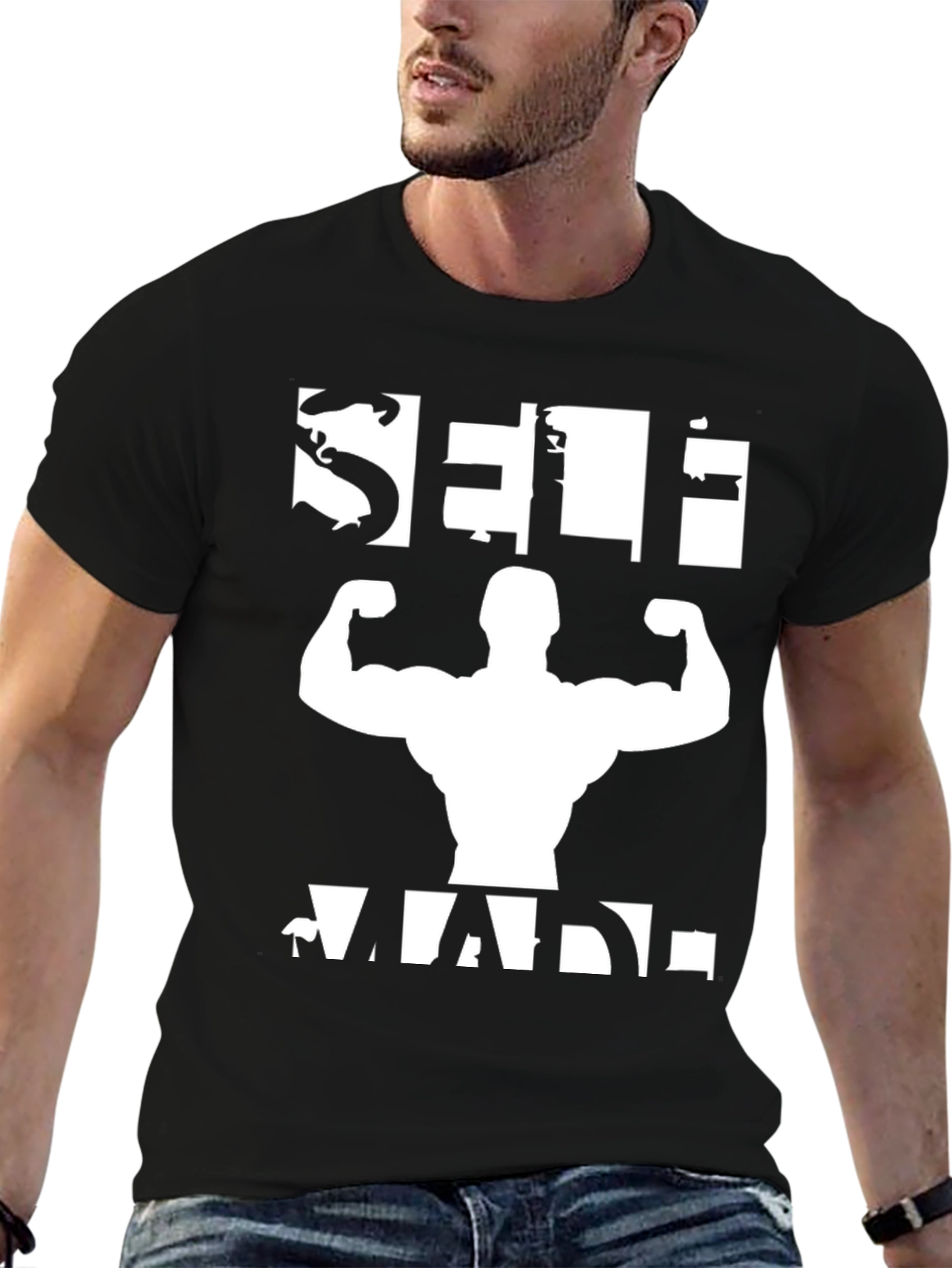 Self Made Bodybuilding Graphic Tee