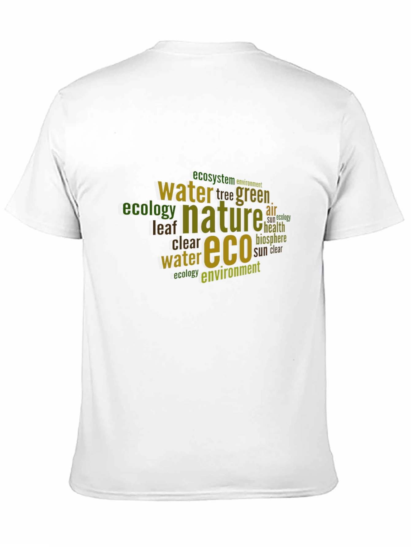Eco Nature Word Art Black T-Shirt