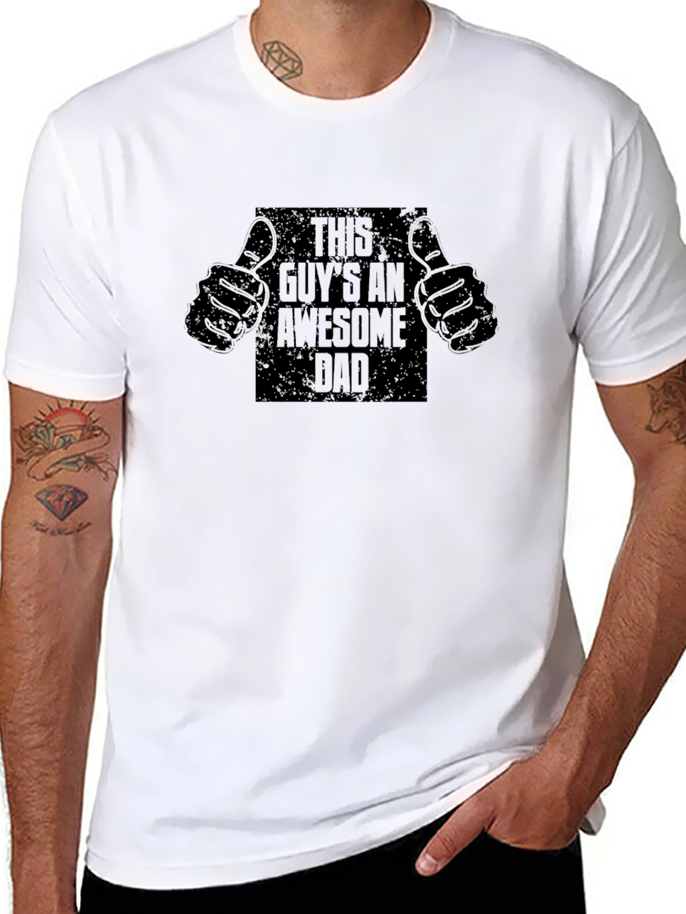 Awesome Dad Graphic T-Shirt - Black