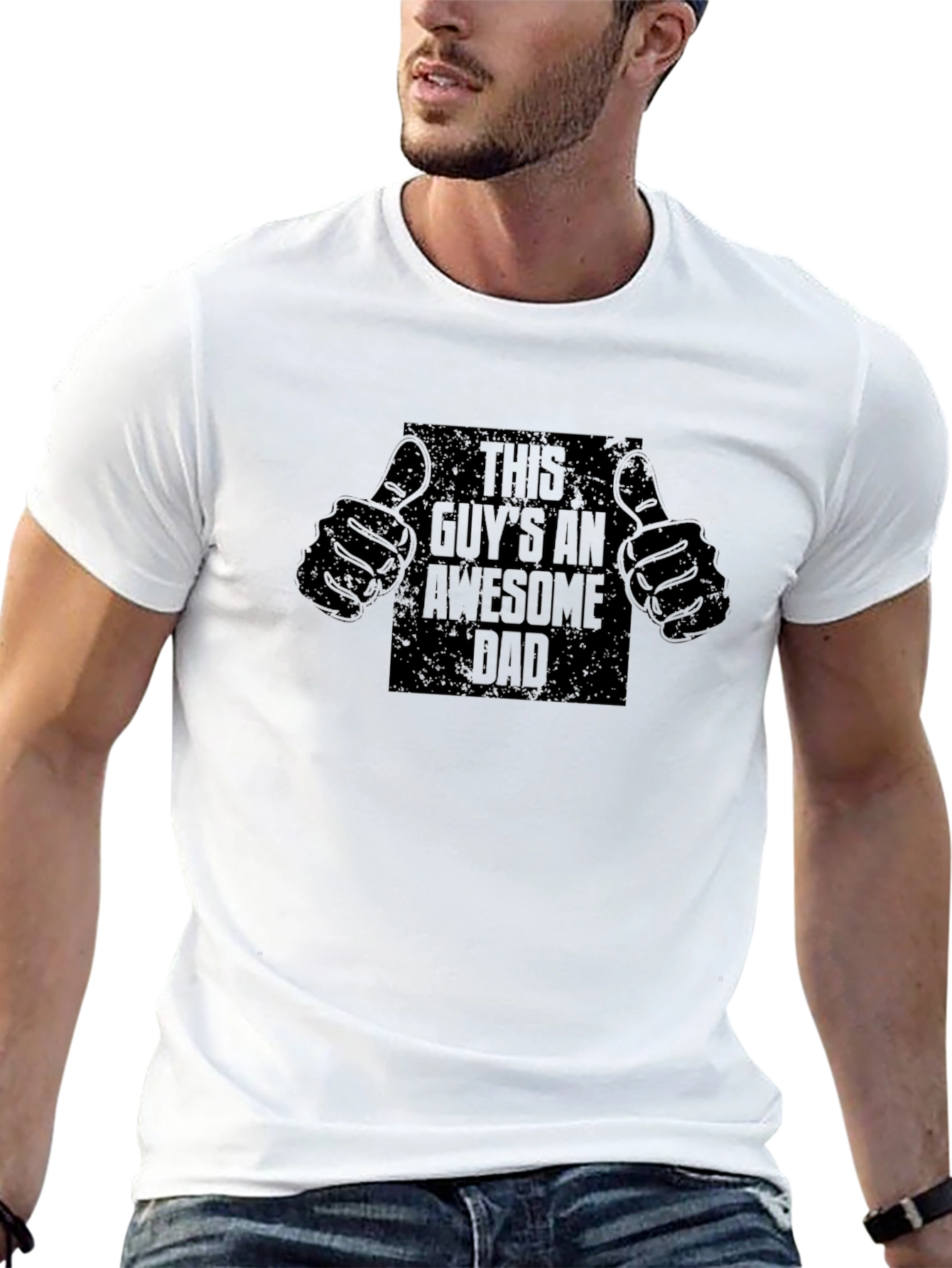 Awesome Dad Graphic T-Shirt - Black