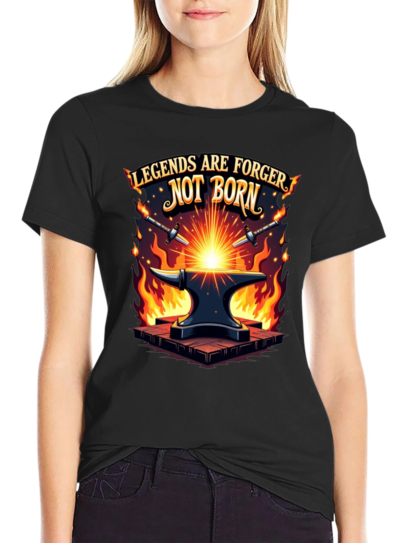 Legends are Forged Black T-Shirt