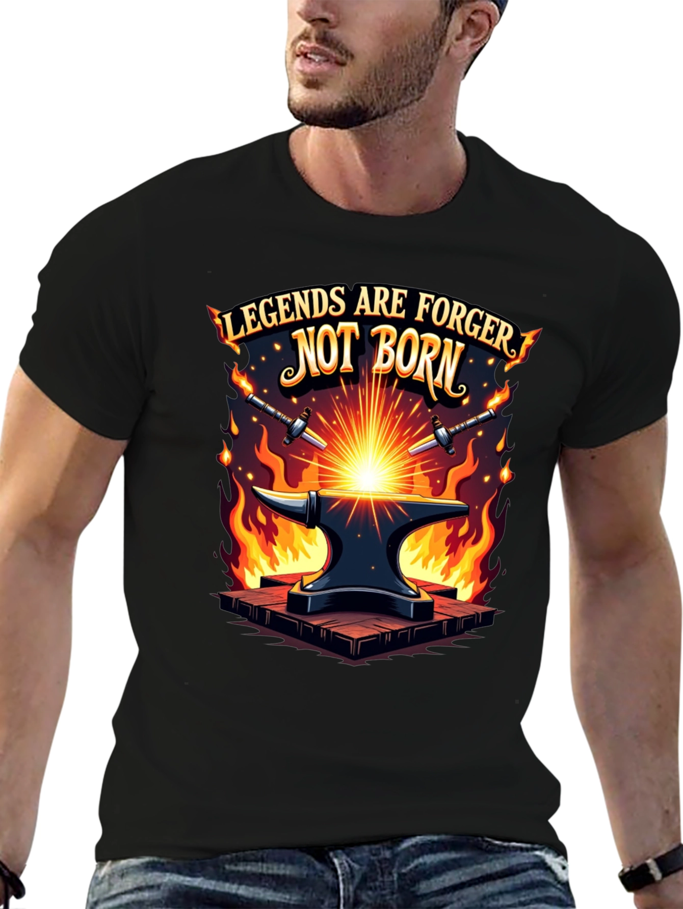 Legends are Forged Black T-Shirt