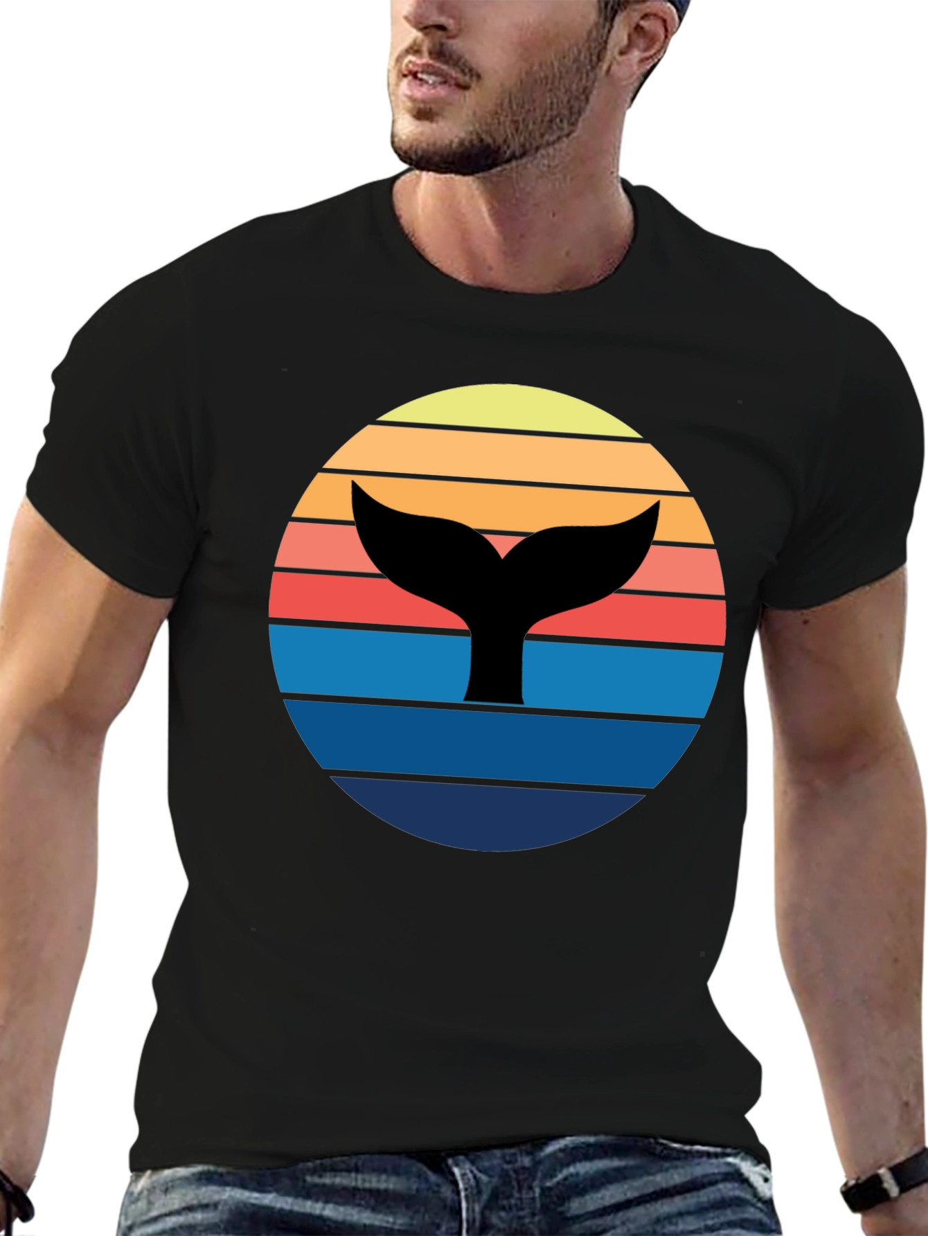 Whale Tail Sunset Graphic Tee