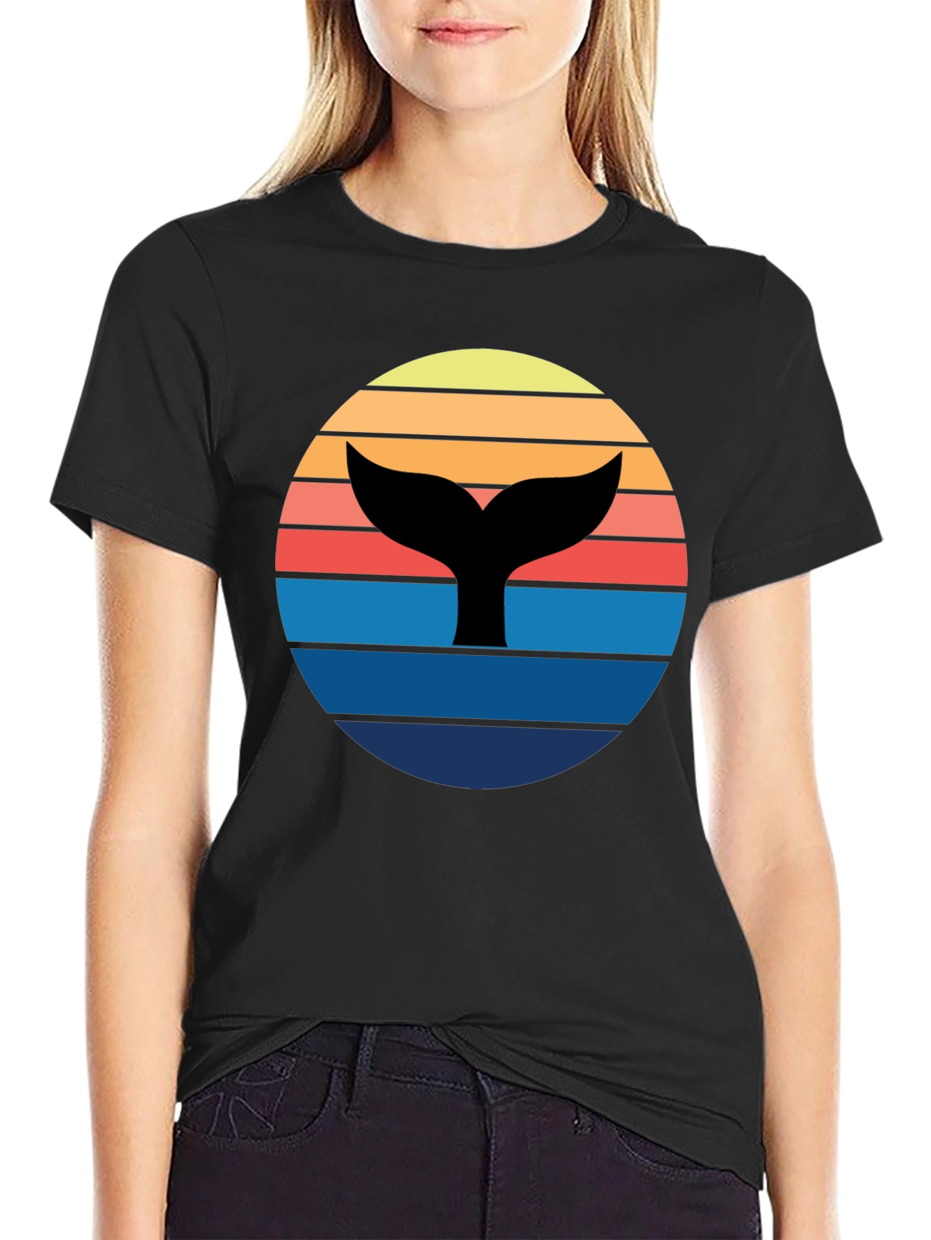 Whale Tail Sunset Graphic Tee