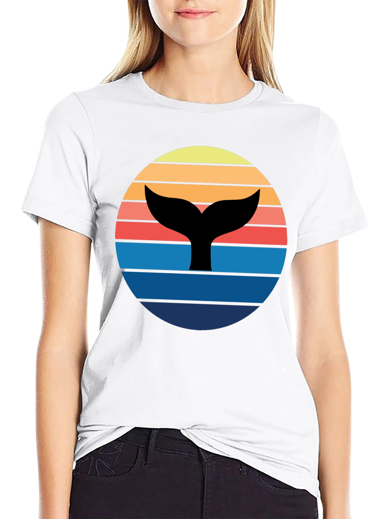 Whale Tail Sunset Graphic Tee
