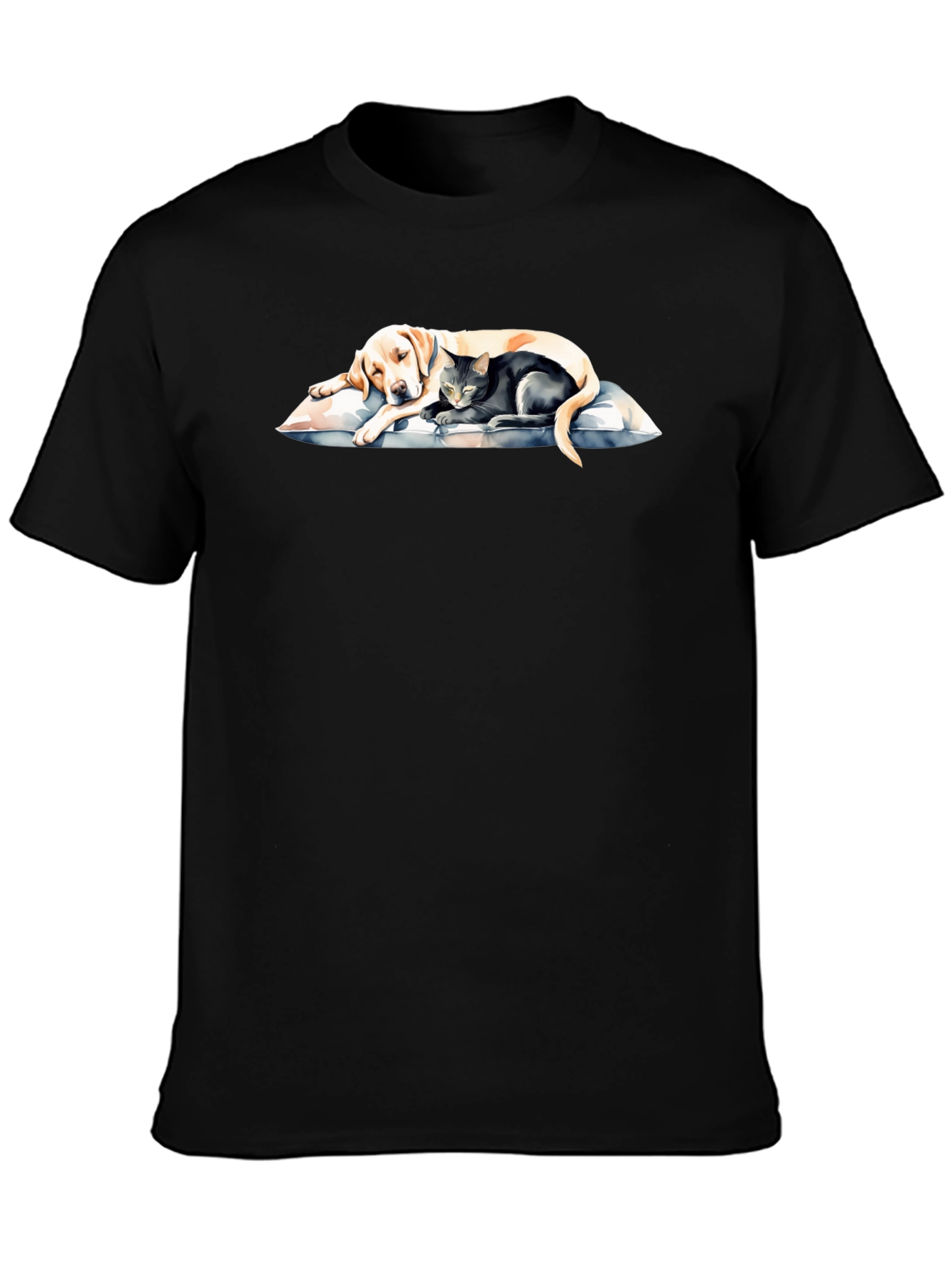 Dog and Cat Sleeping Together T-Shirt
