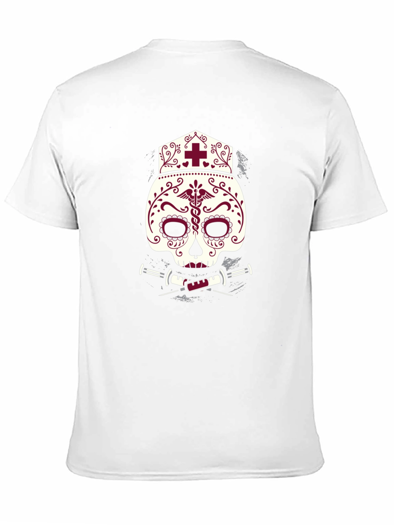 Nurse Sugar Skull T-Shirt - Unique Graphic Tee