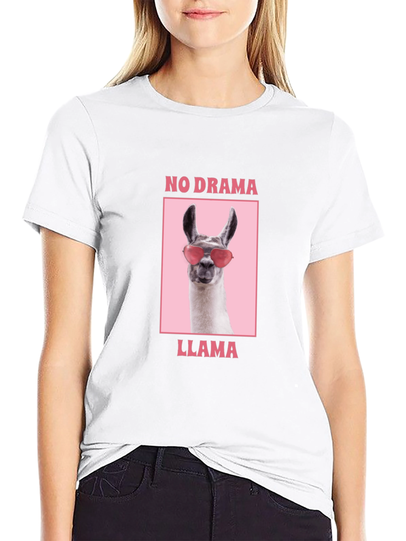 No Drama Llama Graphic Tee - Funny Animal Shirt