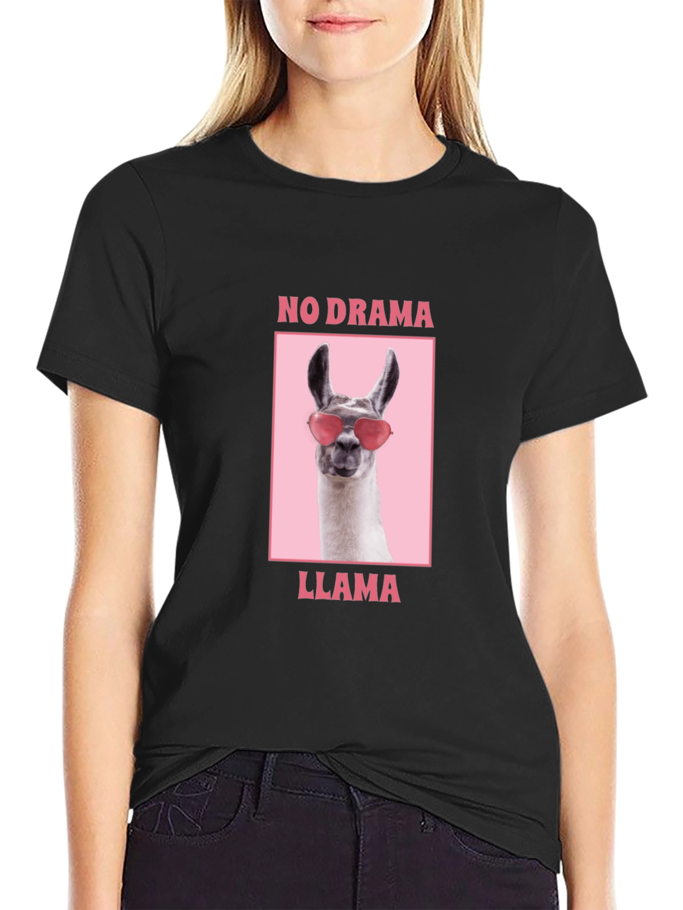 No Drama Llama Graphic Tee - Funny Animal Shirt
