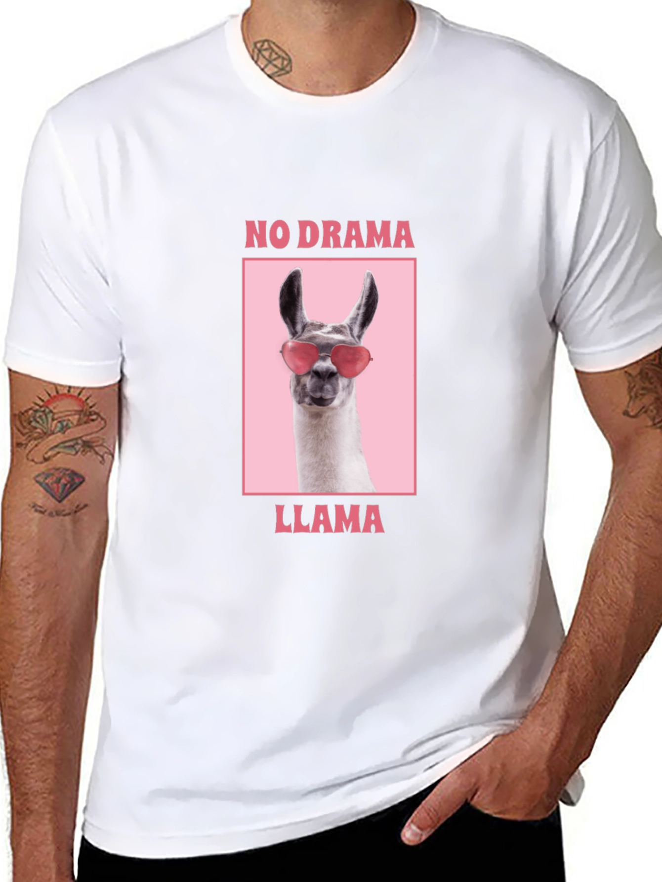 No Drama Llama Graphic Tee - Funny Animal Shirt
