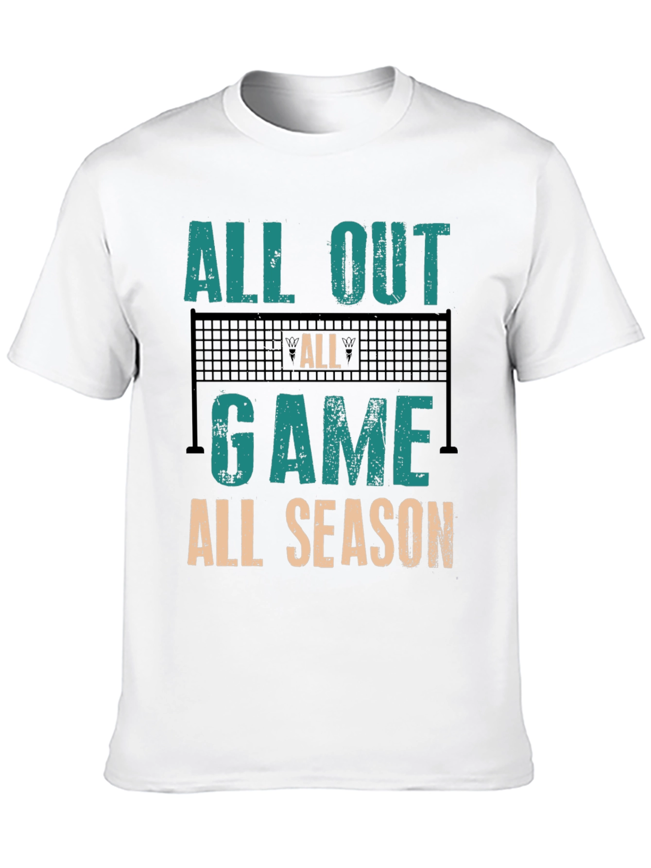 All Out Game All Season Volleyball Graphic Tee