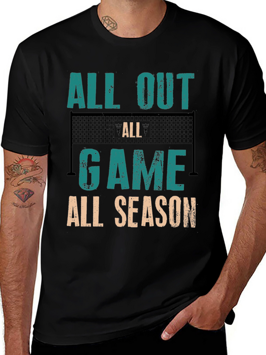 All Out Game All Season Volleyball Graphic Tee