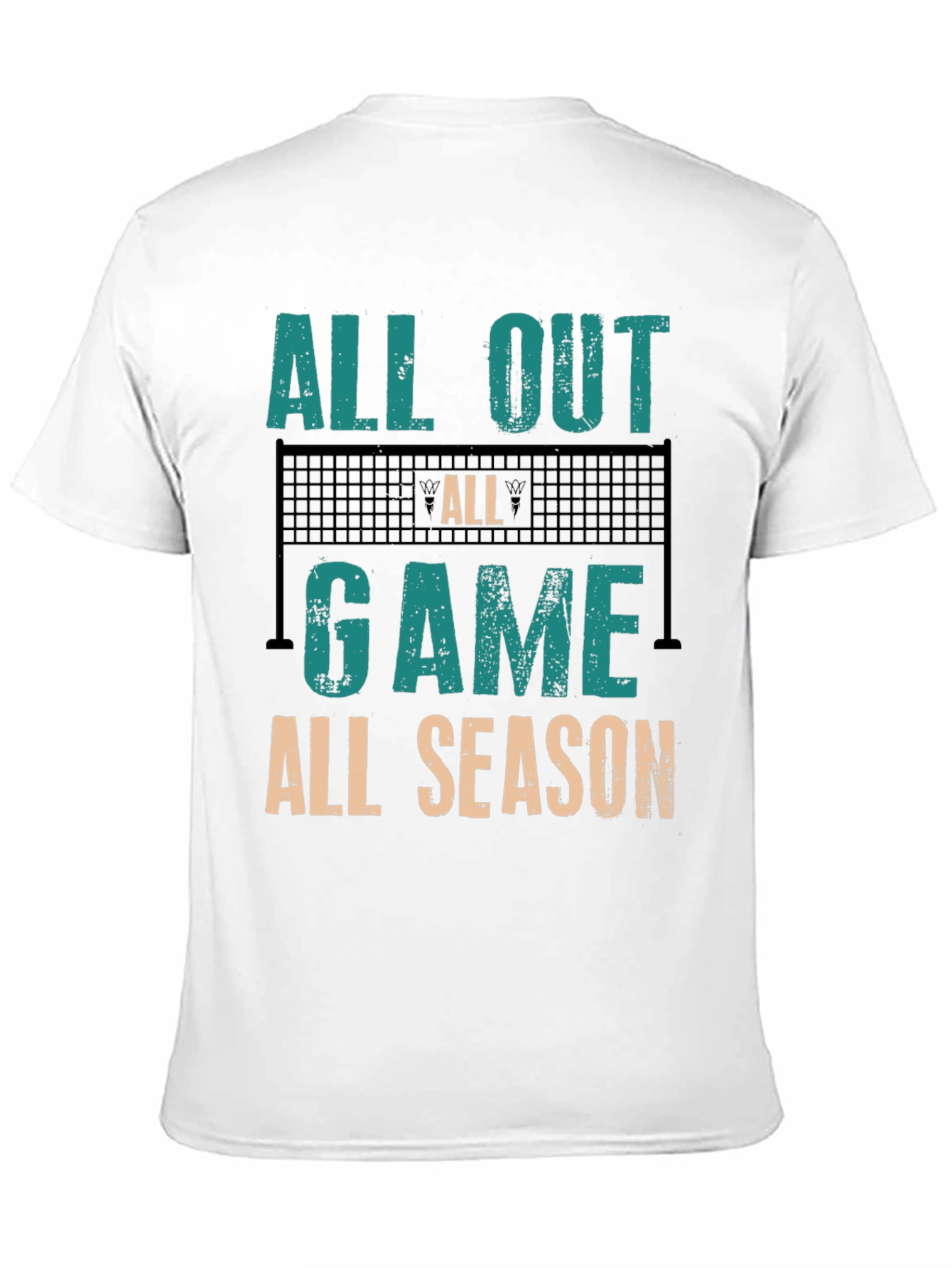 All Out Game All Season Volleyball Graphic Tee