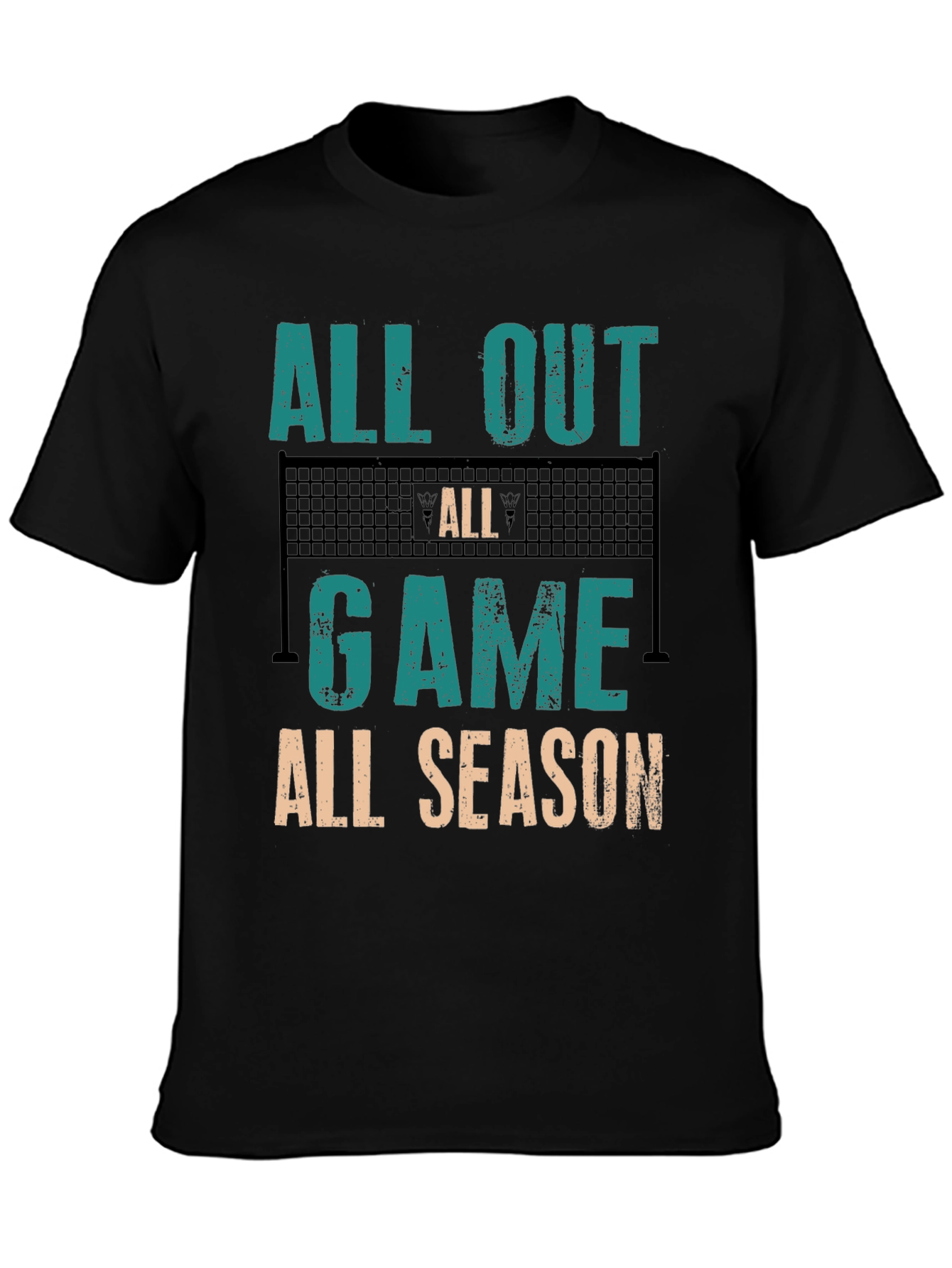 All Out Game All Season Volleyball Graphic Tee