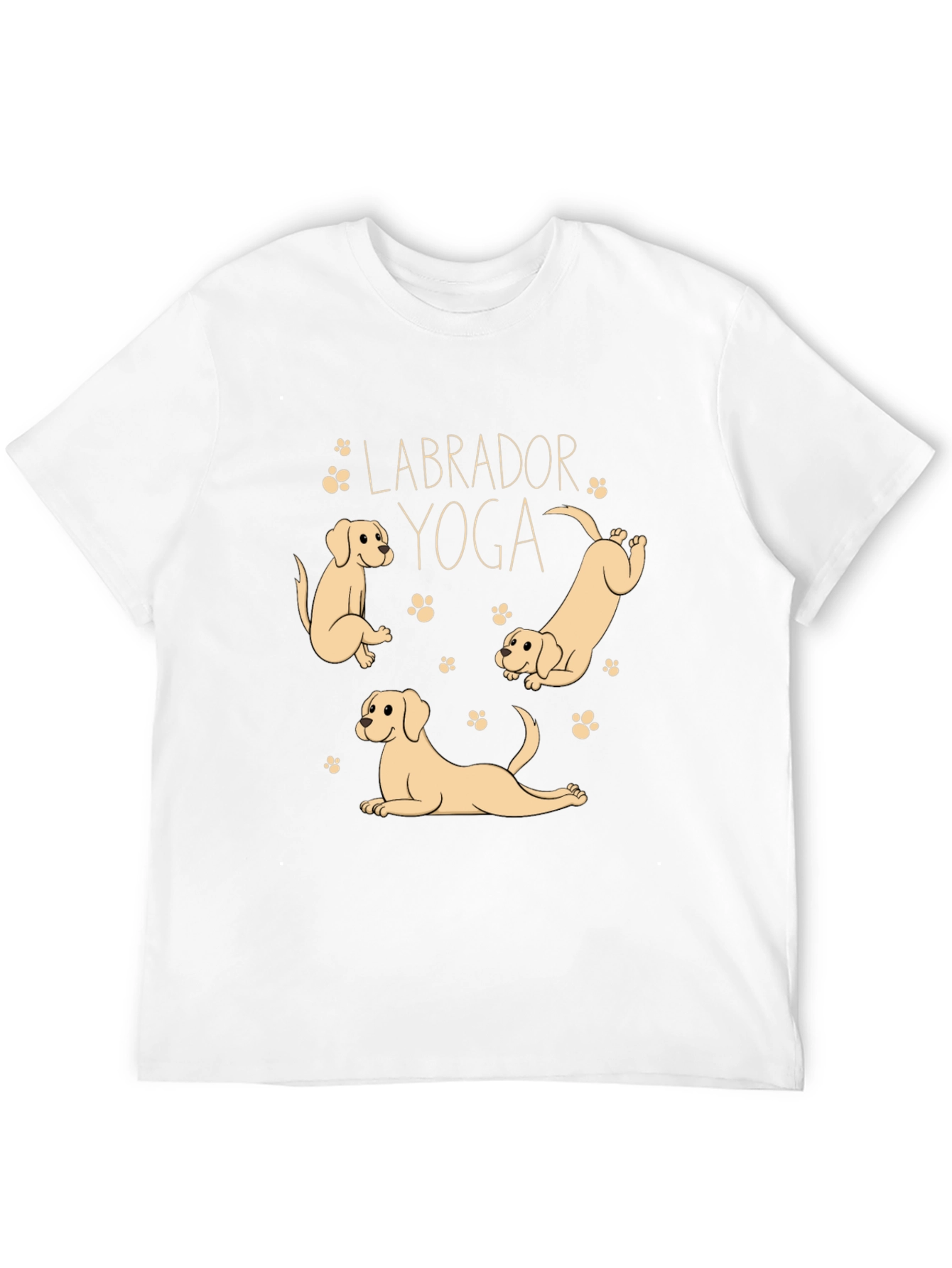 Labrador Yoga Black T-Shirt