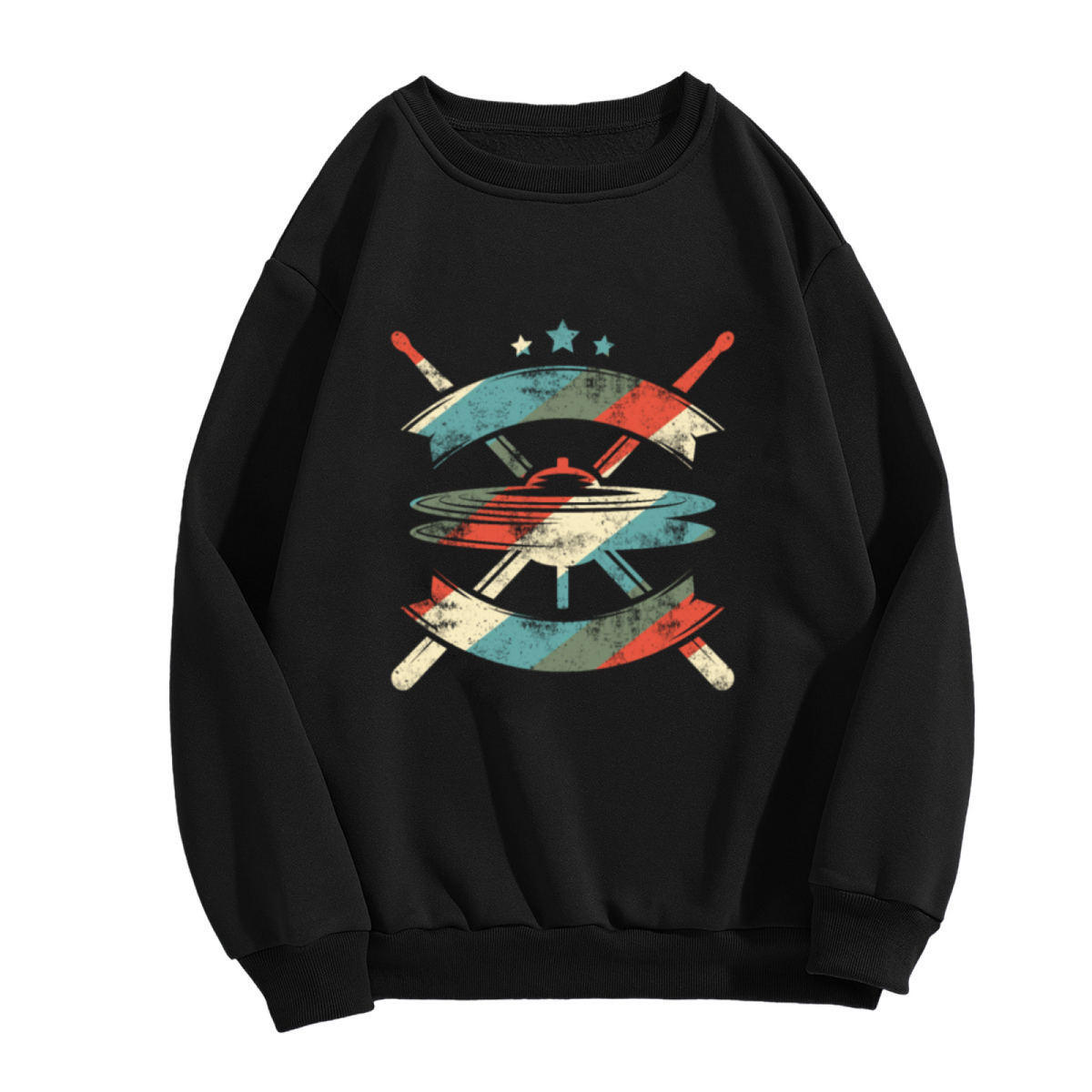 Vintage Distressed Baseball & Cross Graphic ԲÁìÎÀÒÂ - Unique Design Pullover Sweatshirt