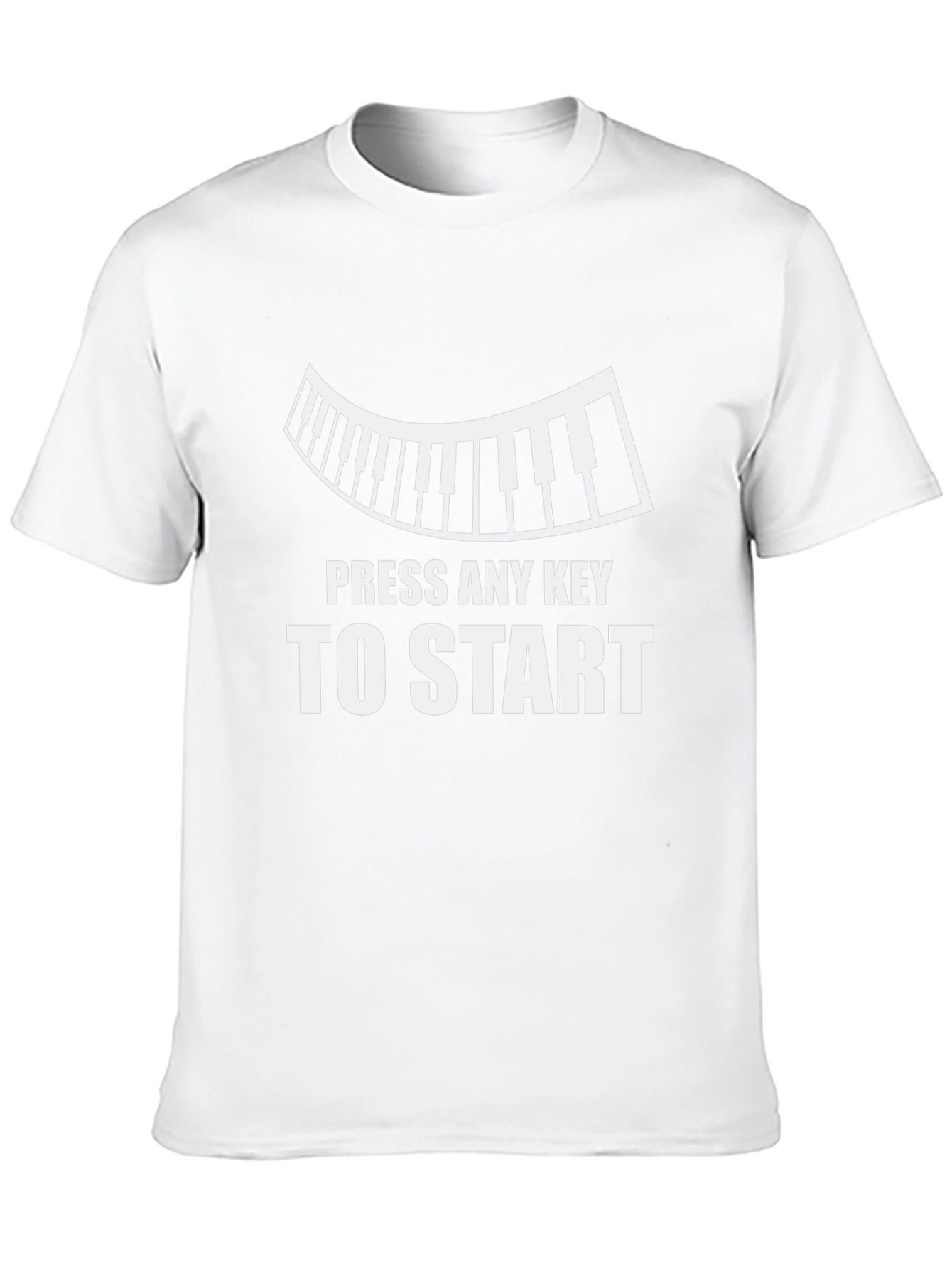 Press Any Key To Start Funny Piano Music T-Shirt