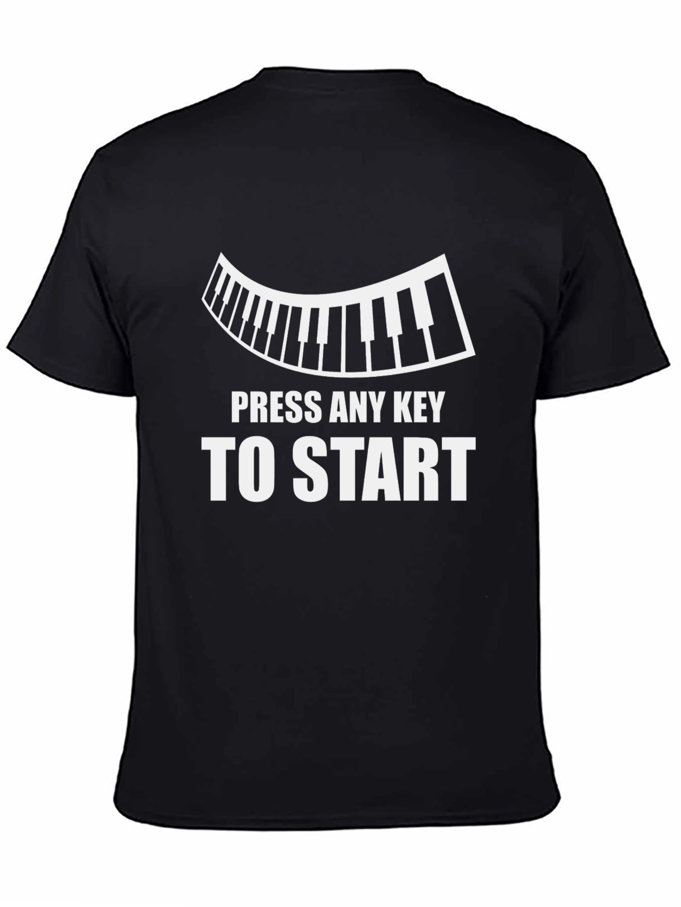 Press Any Key To Start Funny Piano Music T-Shirt