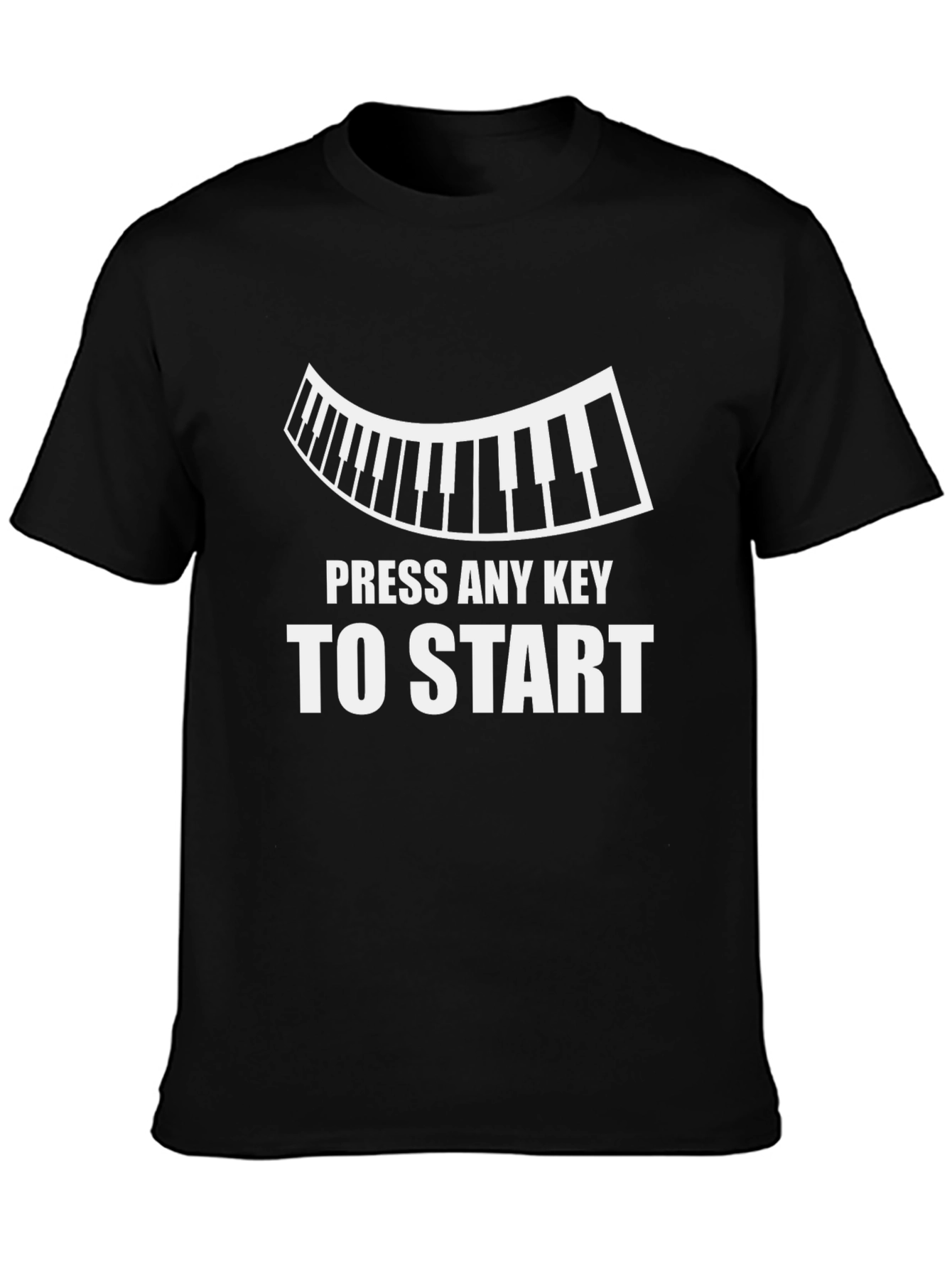 Press Any Key To Start Funny Piano Music T-Shirt