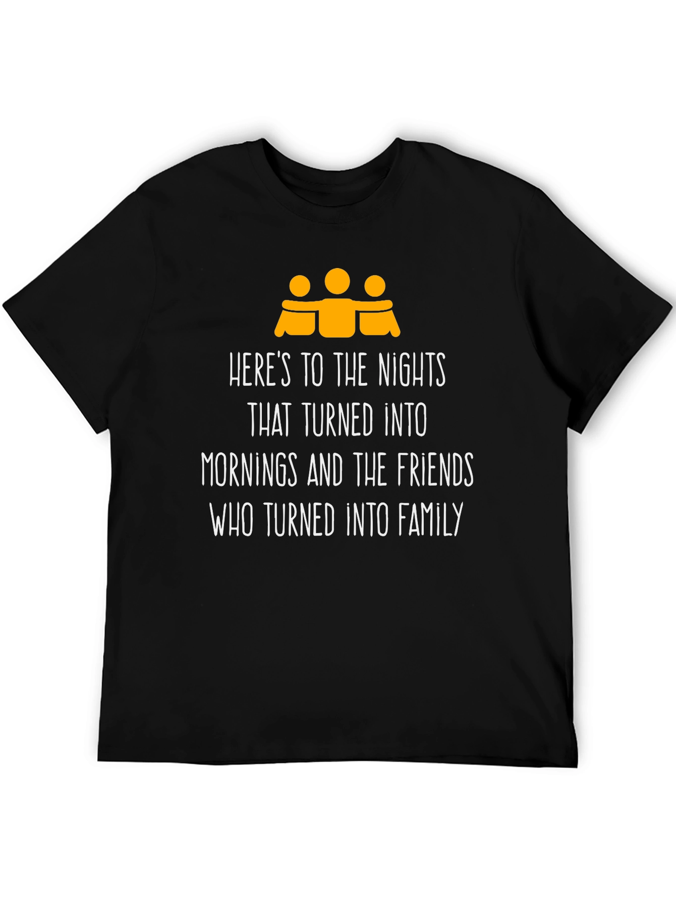 Friends Turned Family Black Graphic Tee