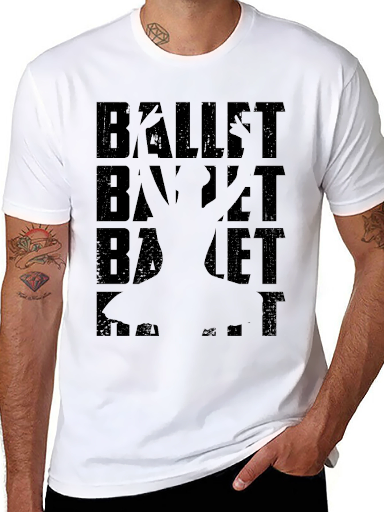 Ballet Silhouette Graphic Tee - Unisex Black Shirt