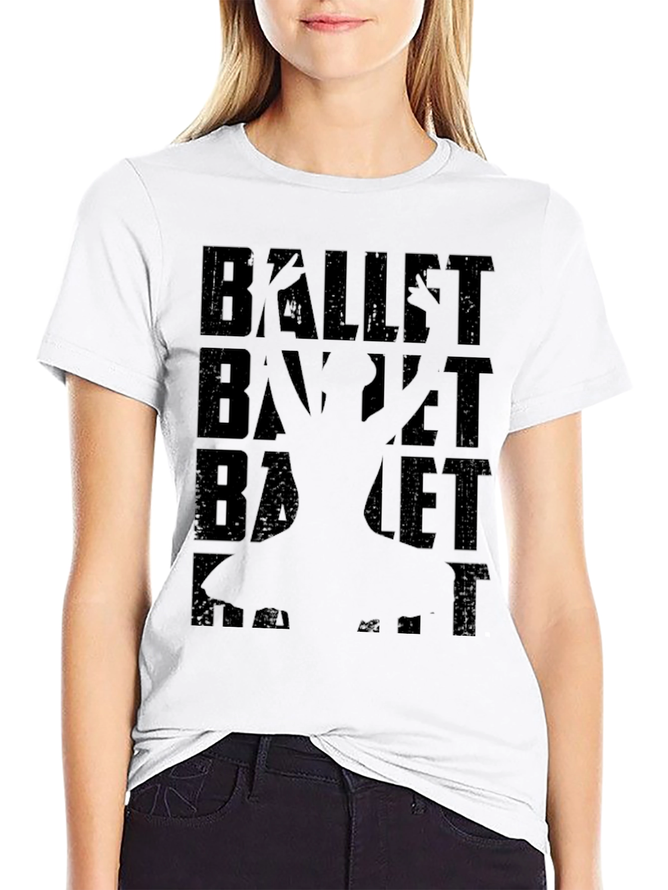Ballet Silhouette Graphic Tee - Unisex Black Shirt
