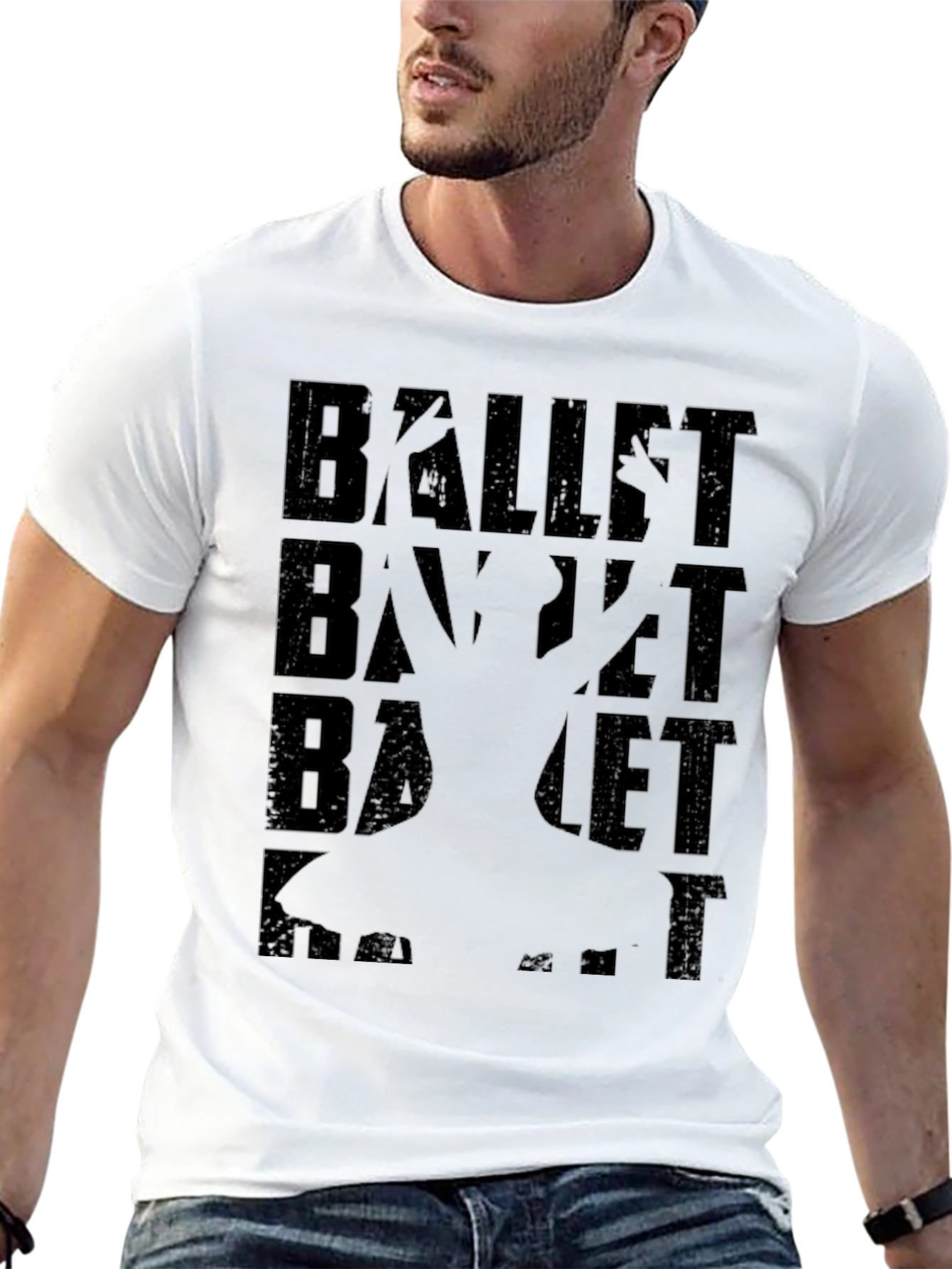 Ballet Silhouette Graphic Tee - Unisex Black Shirt