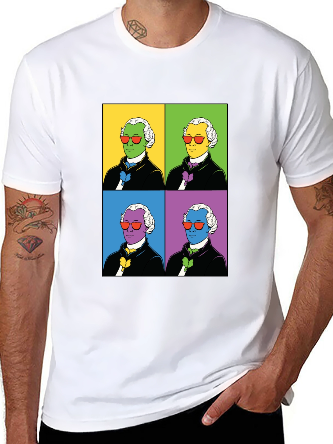 Pop Art Founding Father Graphic Tee
