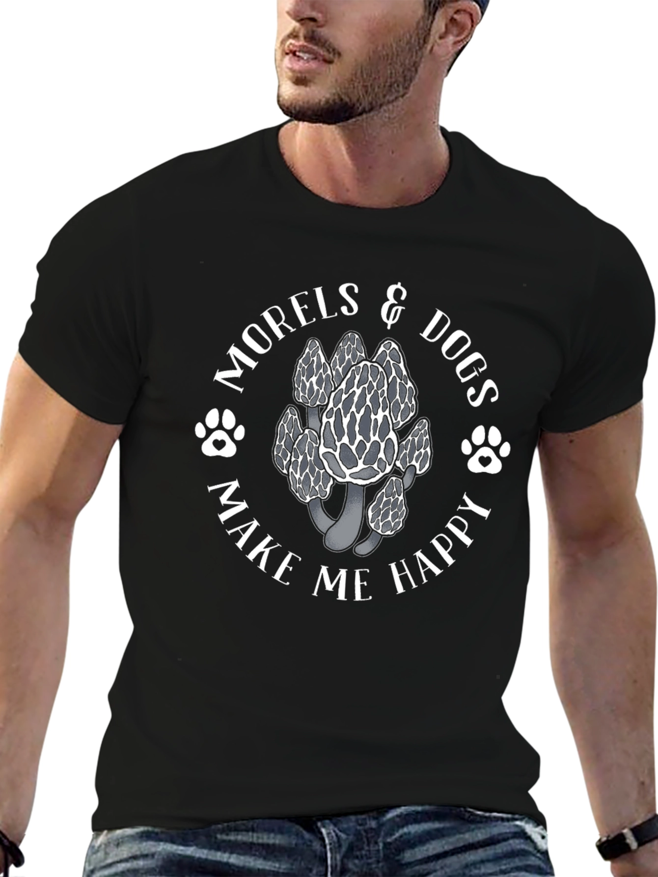 Morels & Dogs Make Me Happy Graphic Tee