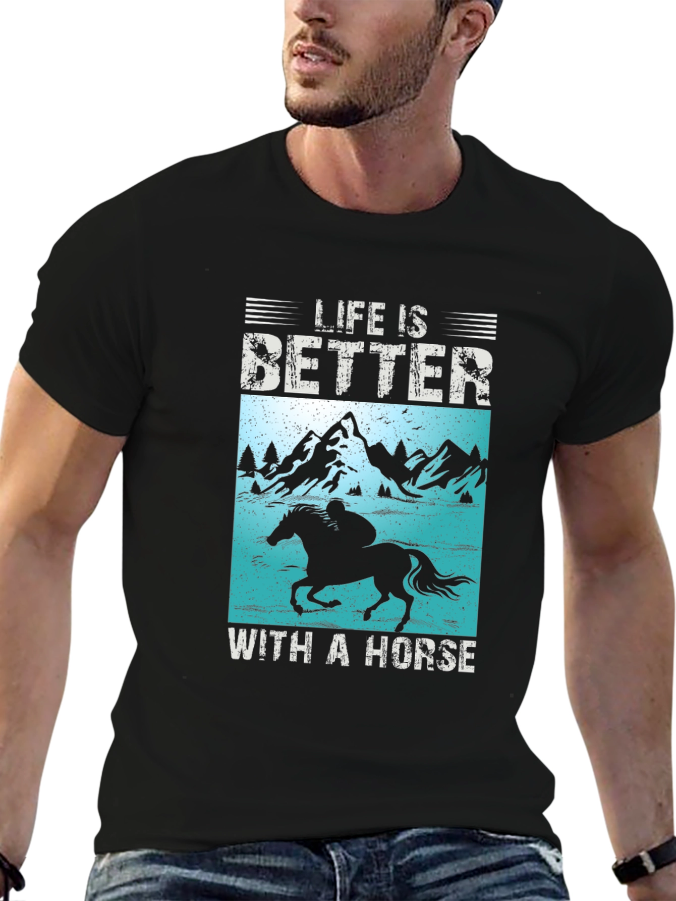 Life Is Better With A Horse Graphic T-Shirt