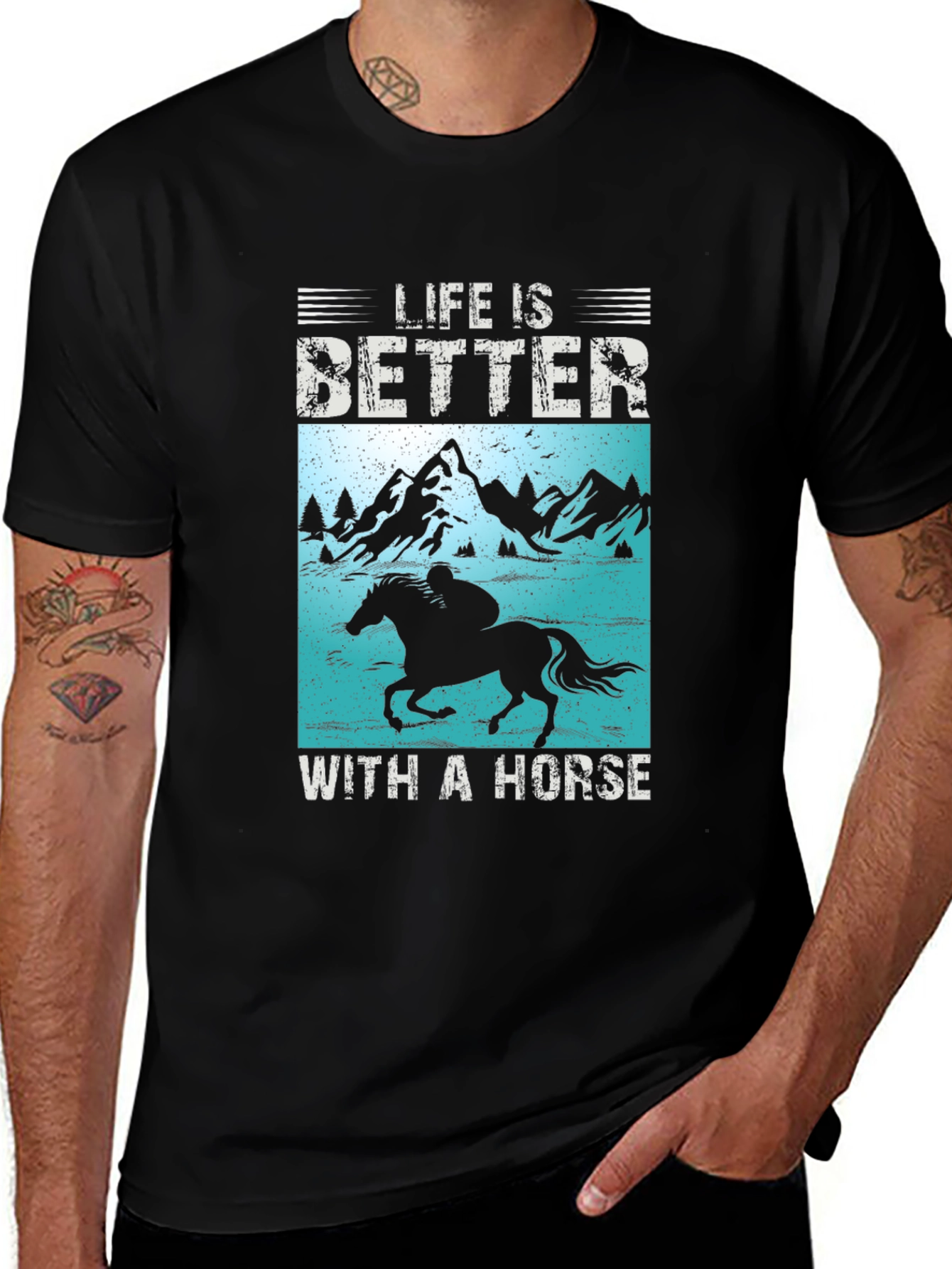 Life Is Better With A Horse Graphic T-Shirt
