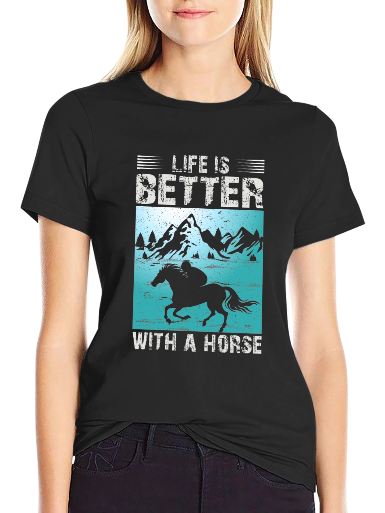 Life Is Better With A Horse Graphic T-Shirt